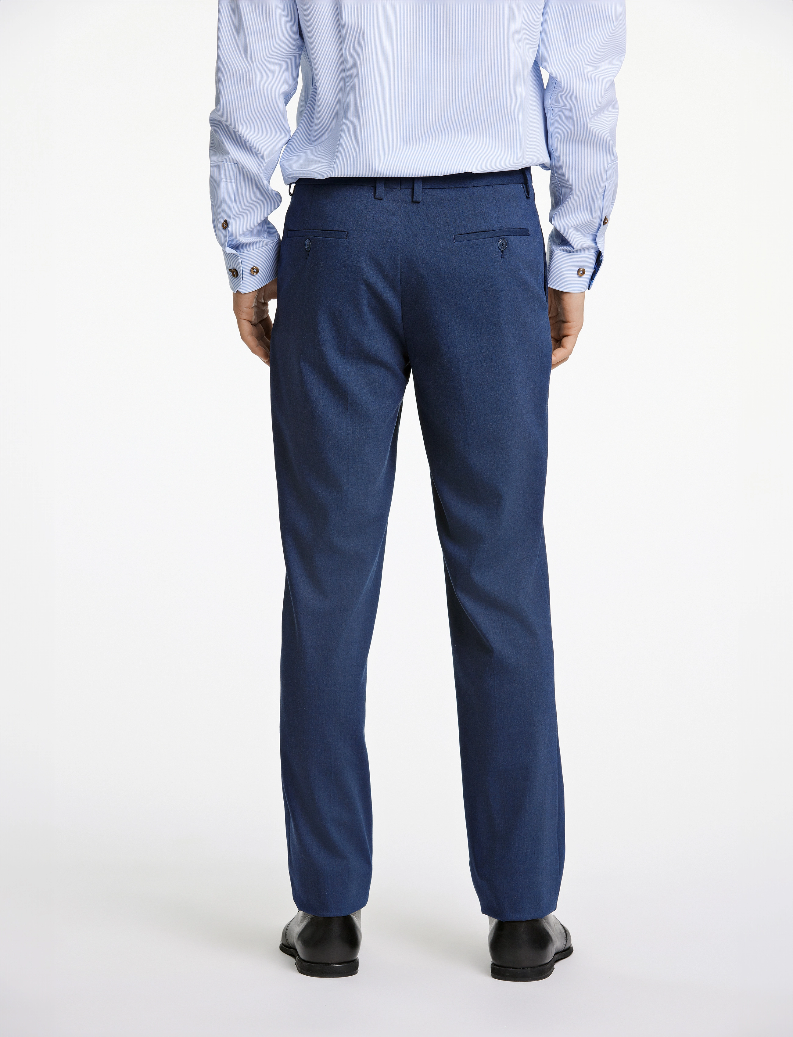 Lindbergh Black - Technical stretch pants - combi suit - kostymbyxor - mid navy mel - 3