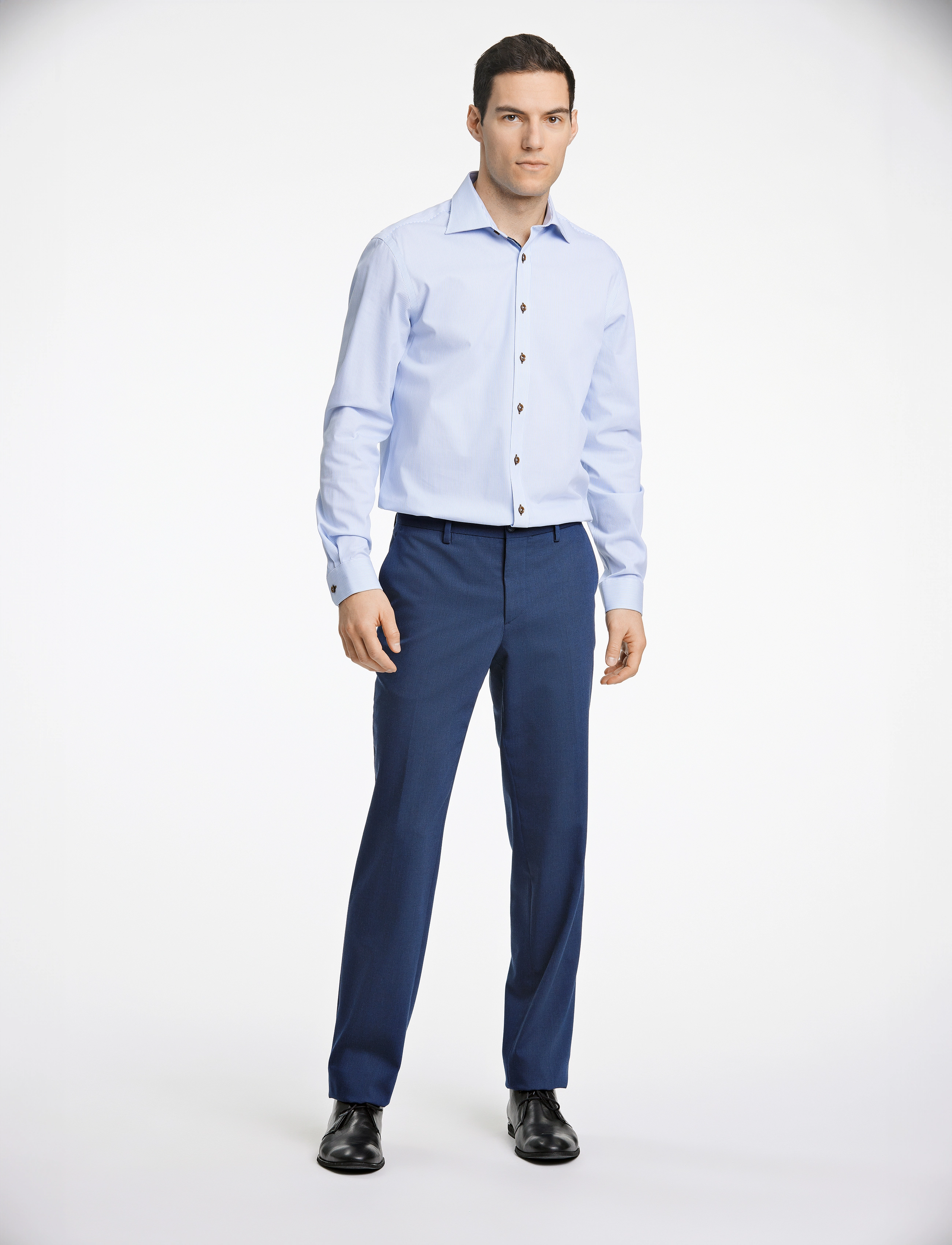 Lindbergh Black - Technical stretch pants - combi suit - kostymbyxor - mid navy mel - 4