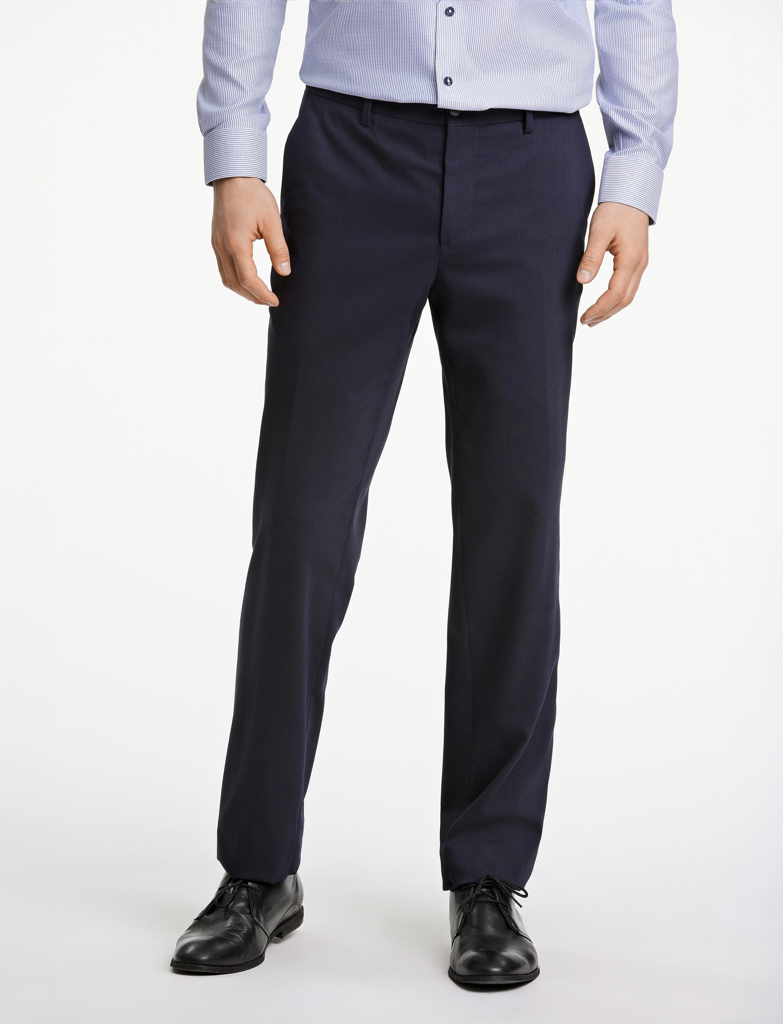 Lindbergh Black Technical Stretch Pants Combi Suit, 48, Trousers, Marineblau - Formal, Männerswear