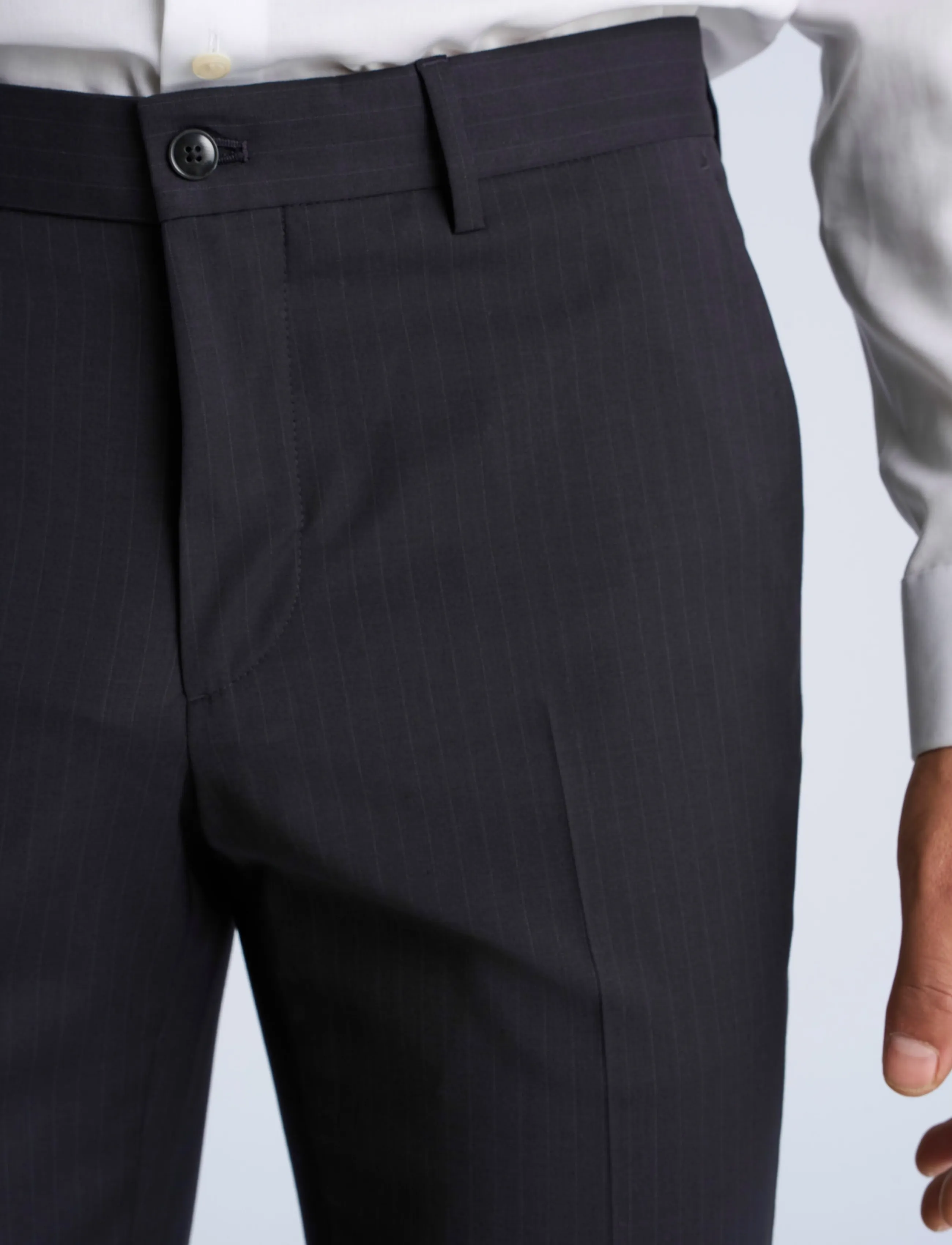 Lindbergh Black Technical stripe pants - combi suit - Suits & Blazers - NAVY / navy