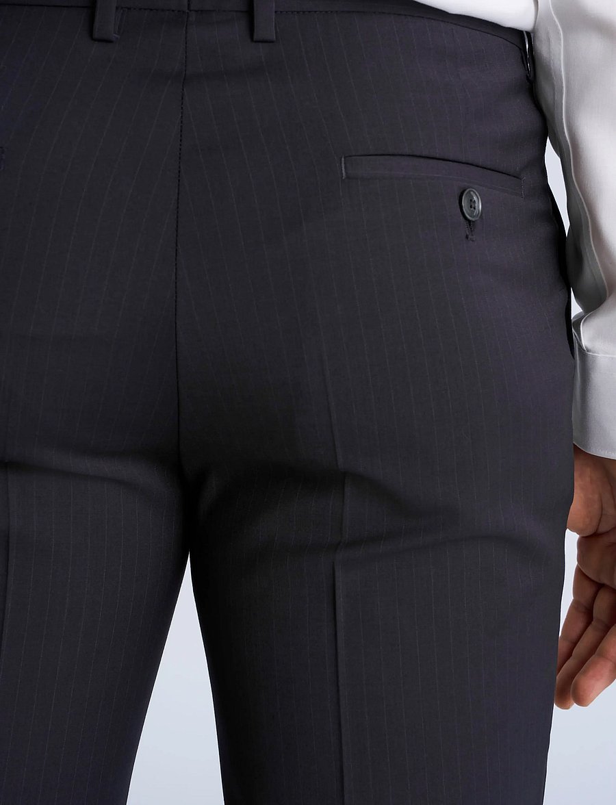 Lindbergh Black - Technical stripe pants - combi suit - suit trousers - navy - 3