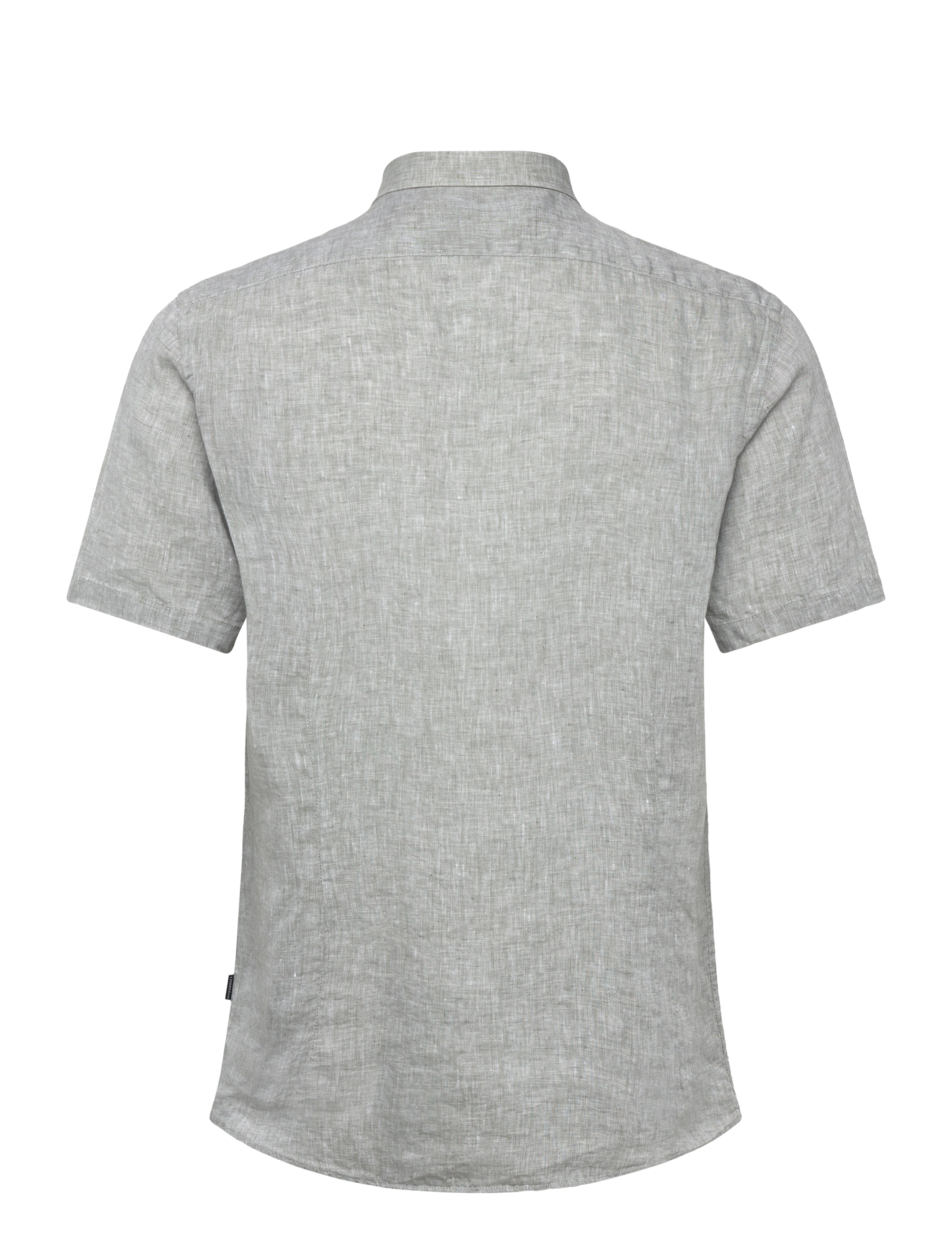 Lindbergh Black - Soft linen shirt S/S - modern fit - kortærmede skjorter - army mel - 2