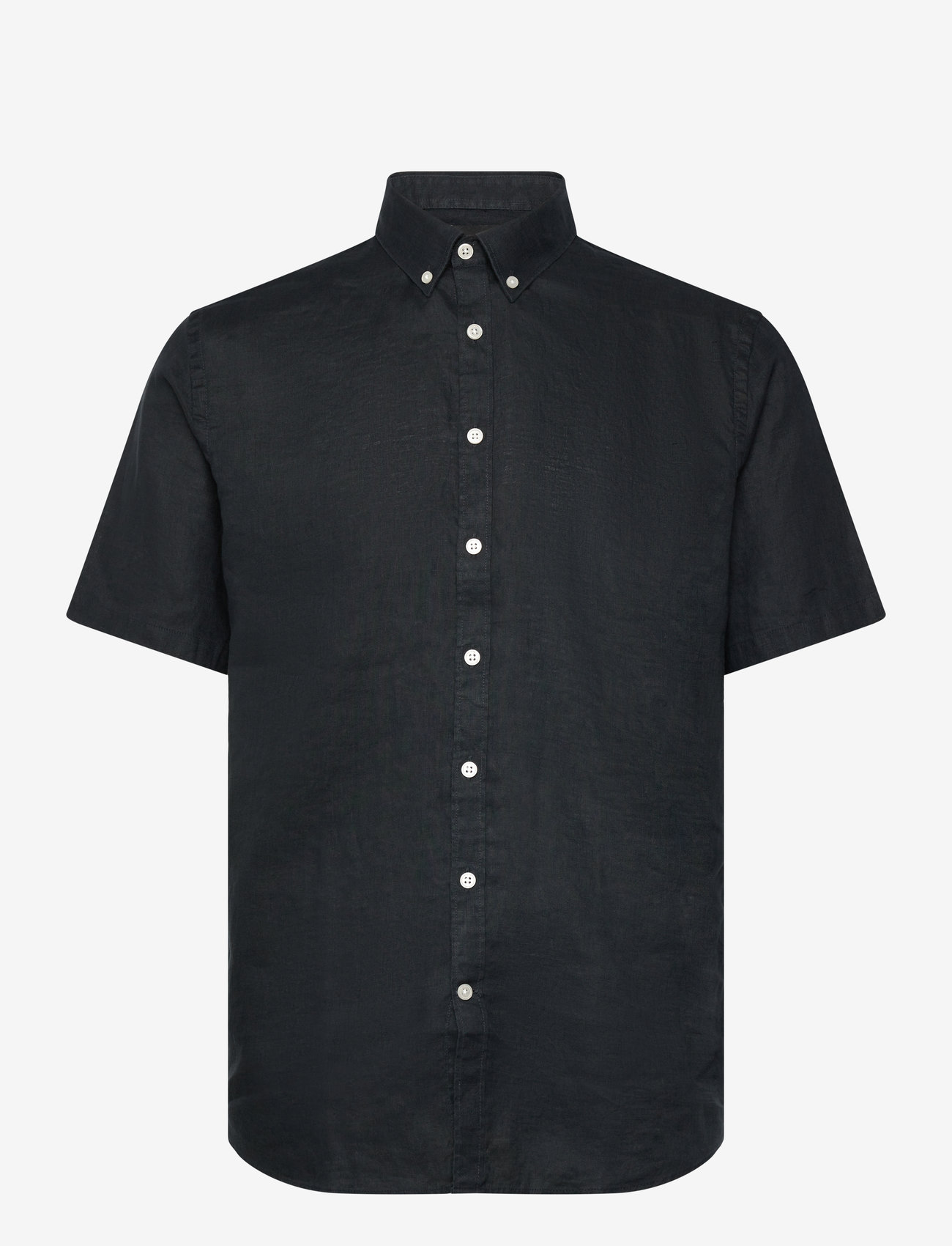 Lindbergh Black - Soft linen shirt S/S - modern fit - linneskjortor - black - 1