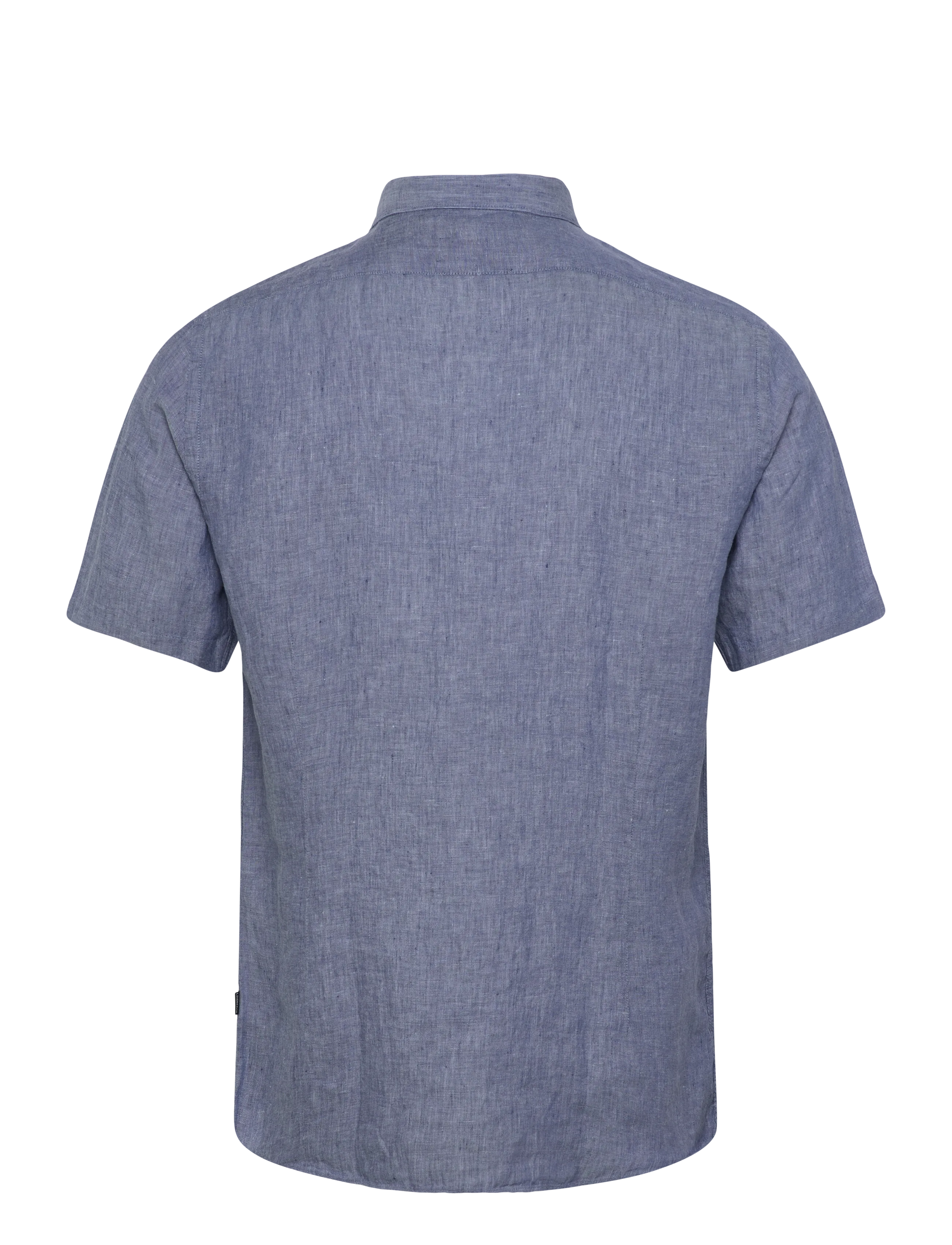 Lindbergh Black - Soft linen shirt S/S - modern fit - kortærmede skjorter - blue mel - 2