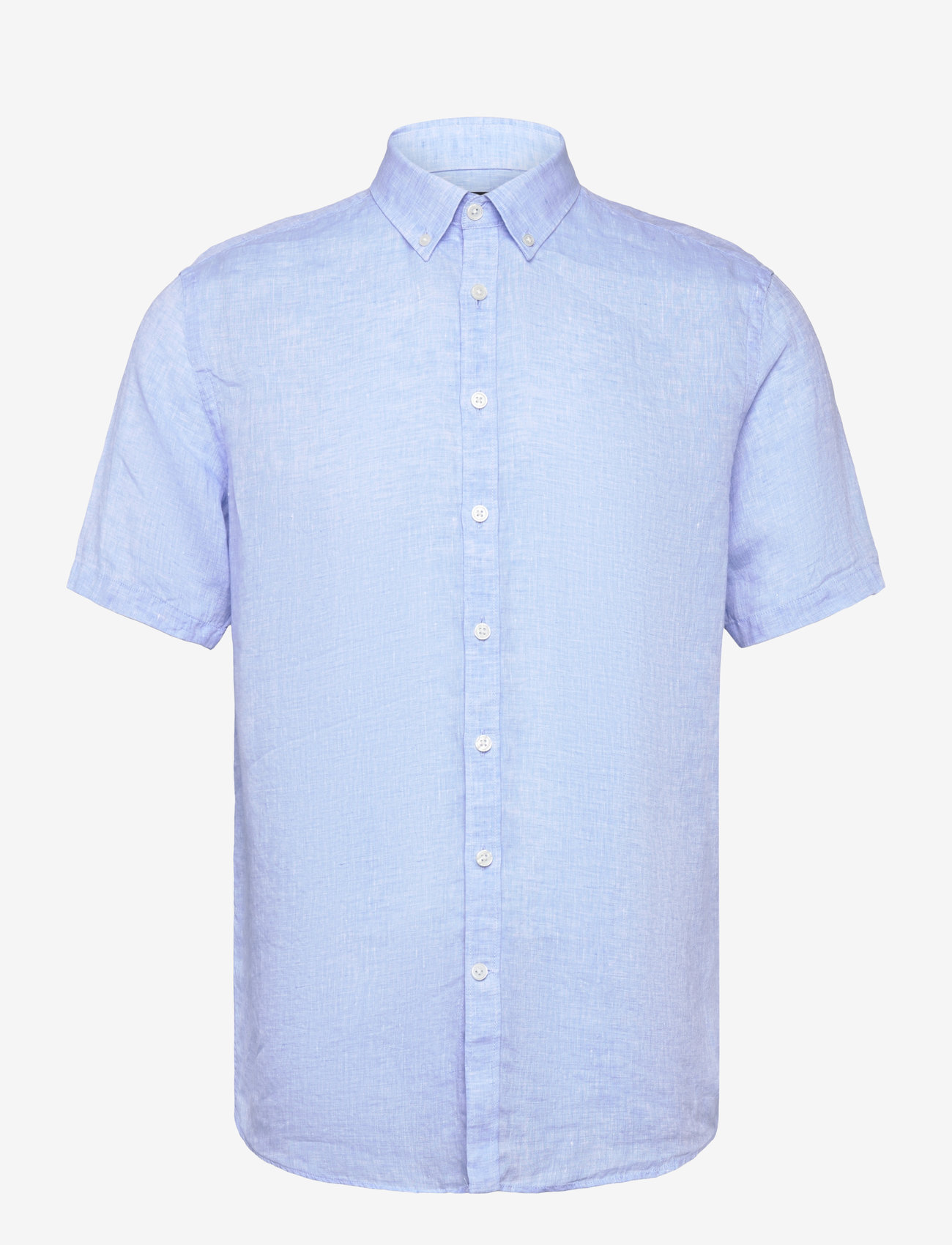 Lindbergh Black - Soft linen shirt S/S - modern fit - kurzarmhemden - light blue - 1