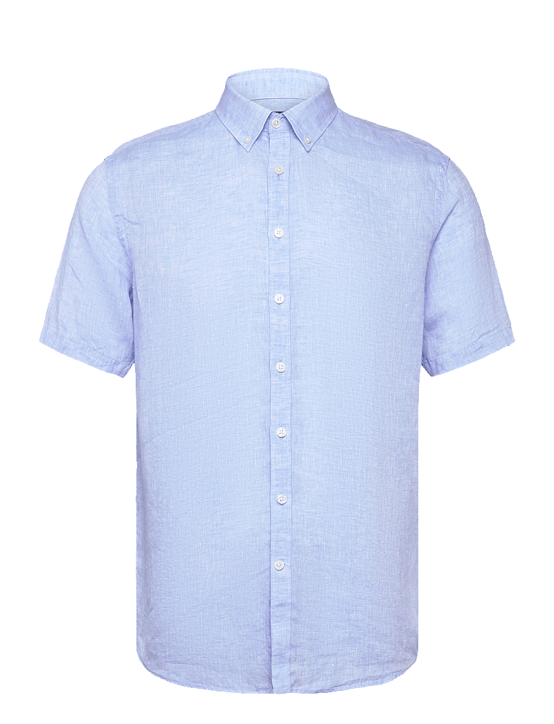 Lindbergh Black - Soft linen shirt S/S - modern fit - kurzarmhemden - light blue - 1