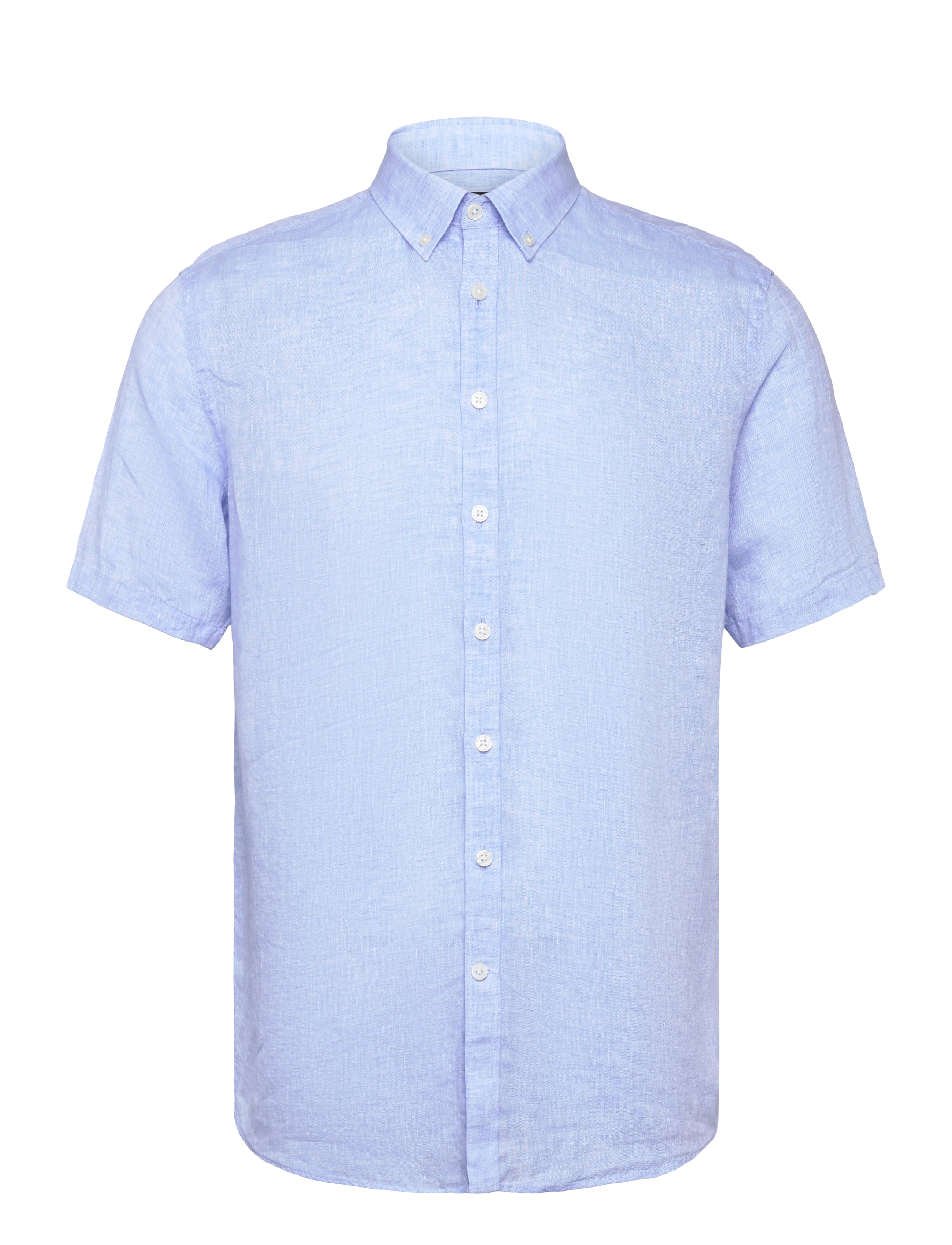 Lindbergh Black - Soft linen shirt S/S - modern fit - kurzarmhemden - light blue - 1