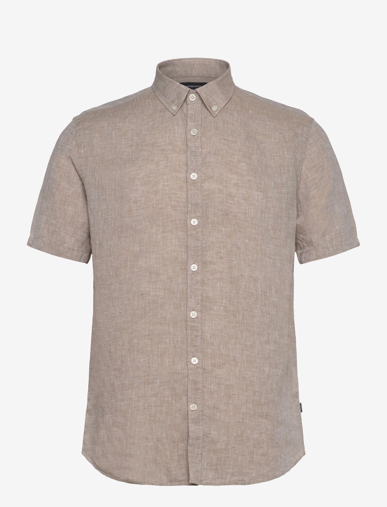 Lindbergh Black - Soft linen shirt S/S - modern fit - hørskjorter - sand mel - 1