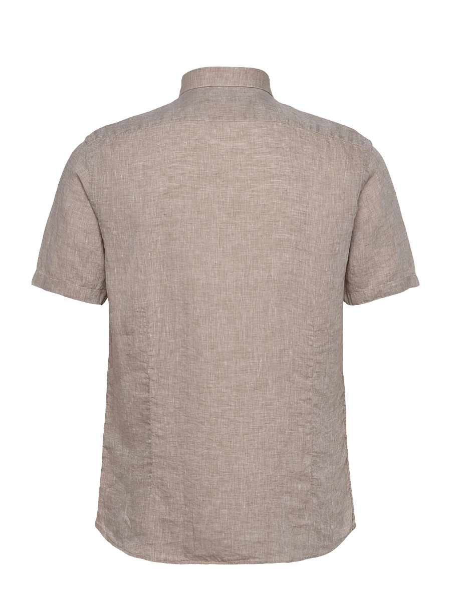 Lindbergh Black - Soft linen shirt S/S - modern fit - krekli ar īsām piedurknēm - sand mel - 2