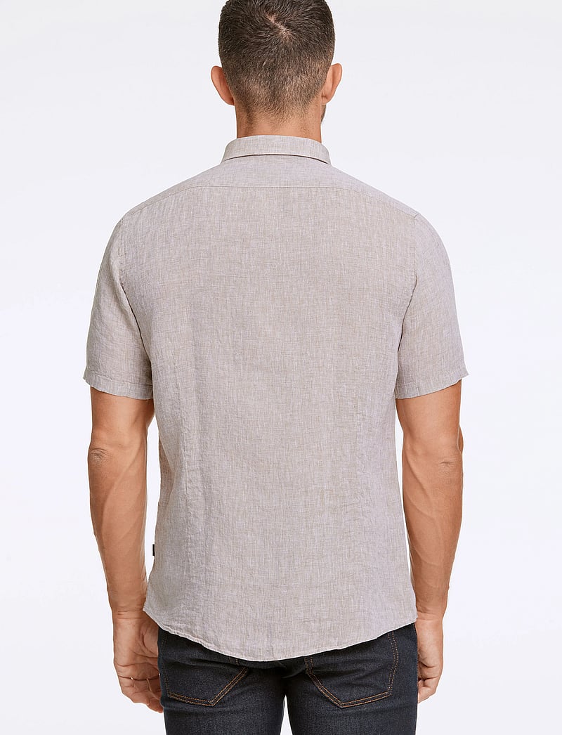 Lindbergh Black - Soft linen shirt S/S - modern fit - hørskjorter - sand mel - 3