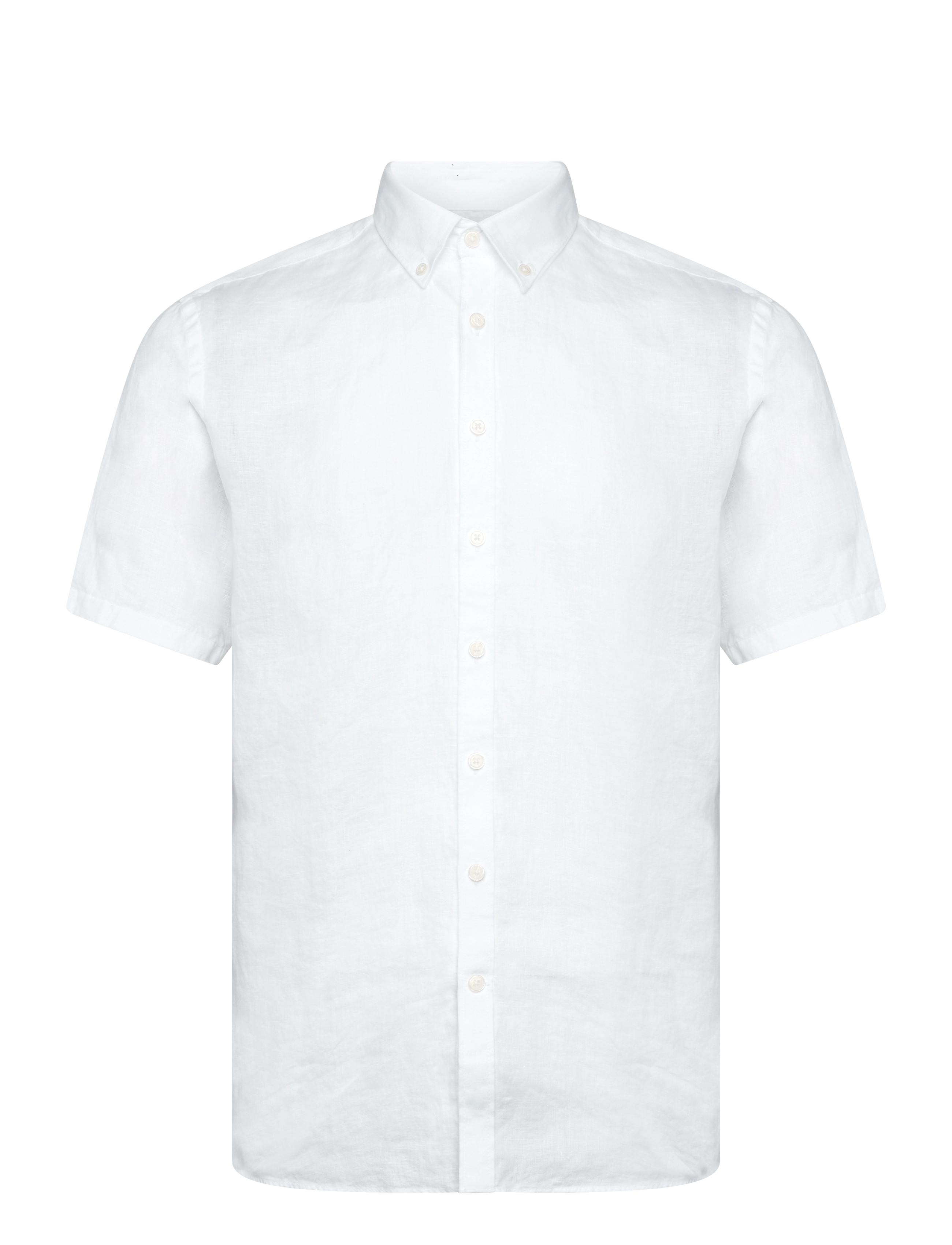 LINDBERGH Schwarz Soft Linen Shirt S/S - Modern Fit Weiß - XXL - Herren