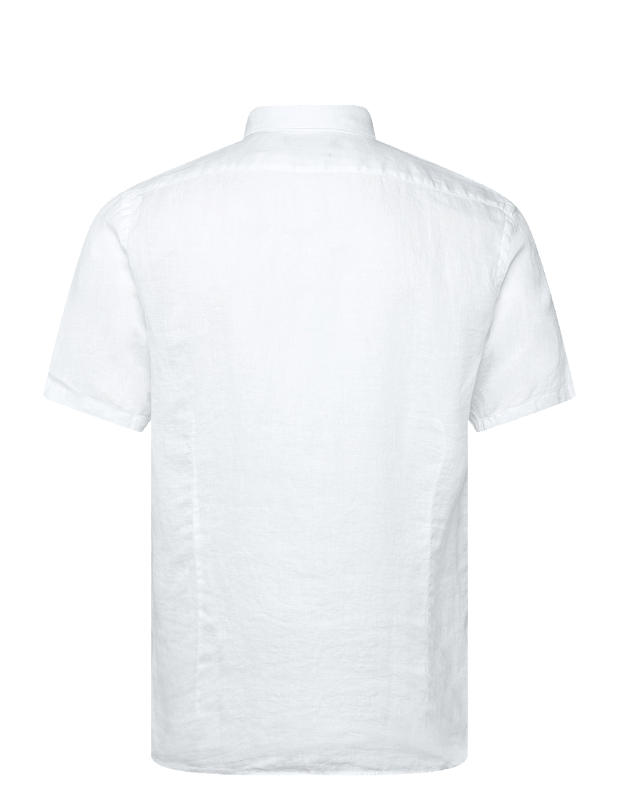 Lindbergh Black - Soft linen shirt S/S - modern fit - kortærmede skjorter - white - 2