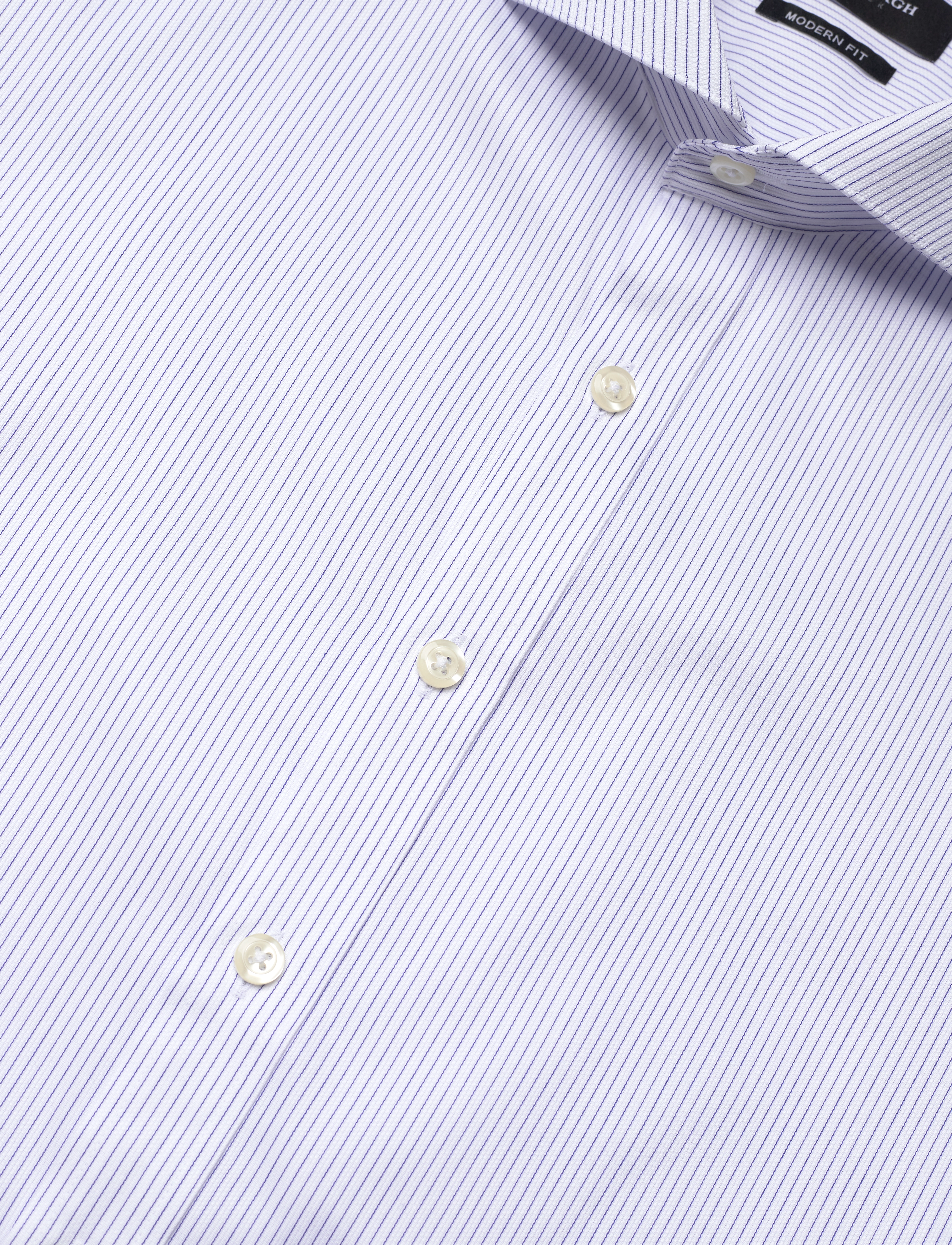 Lindbergh Black - Shirt L/S - blue white stripe - 3