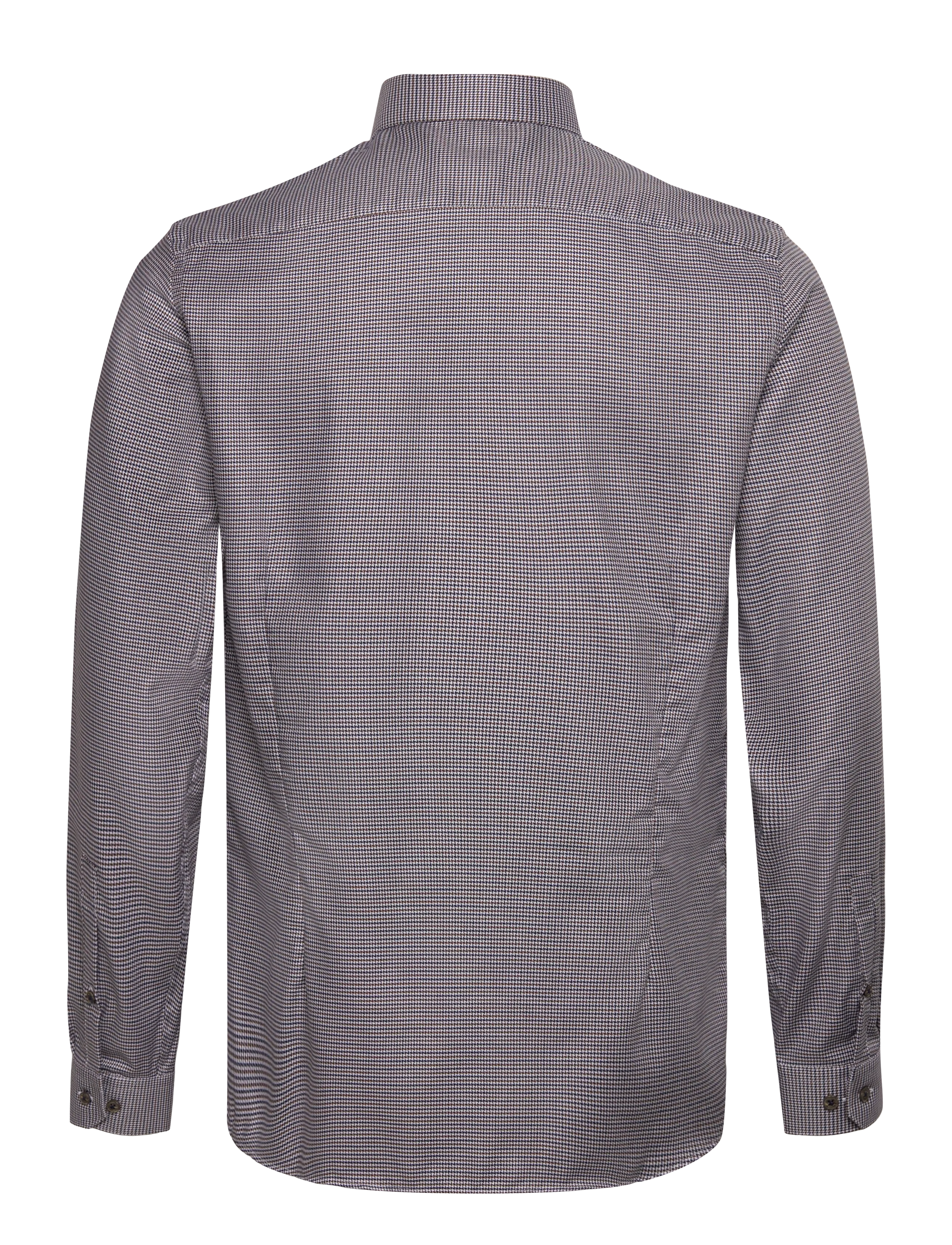 Lindbergh Black - Dobby shirt L/S - krekli ar rakstu - brown - 2