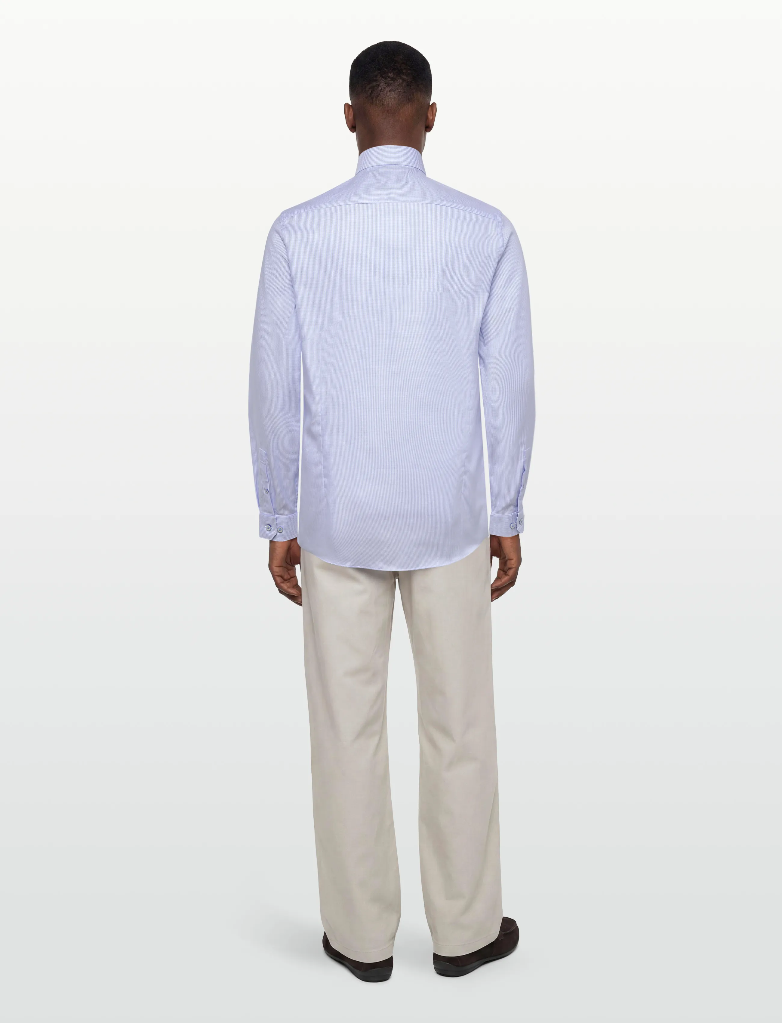 Lindbergh Black - Dobby stripe shirt L/S - formal shirts - lt blue - 4