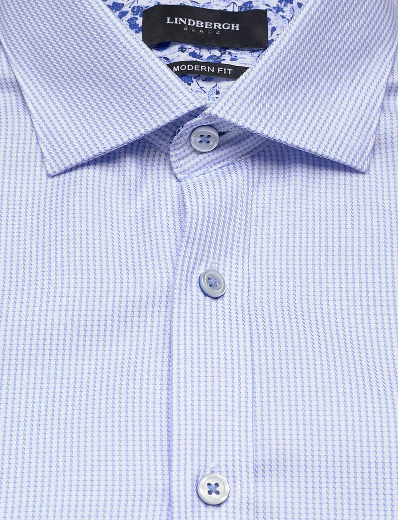 Lindbergh Black - Dobby stripe shirt L/S - pidulikud särgid - lt blue - 2