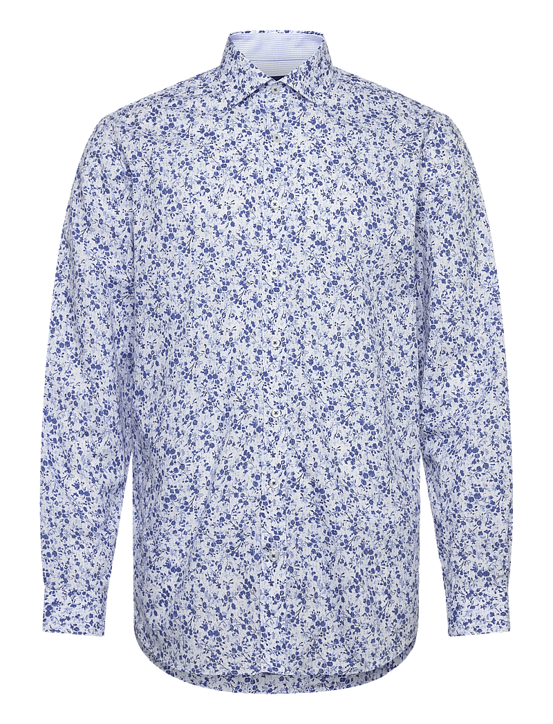 Lindbergh Black - AOP shirt L/S - mønstrede skjorter - blue - 0
