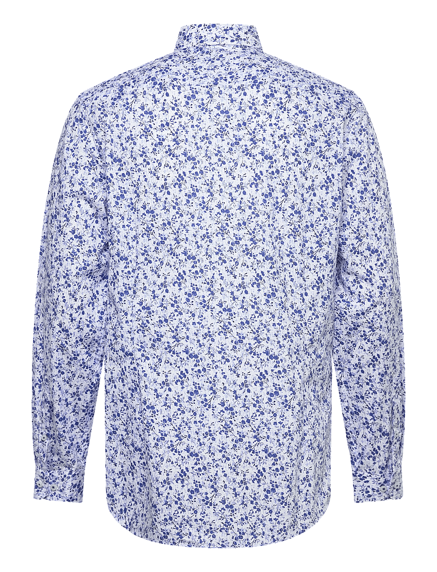 Lindbergh Black - AOP shirt L/S - mustriga särgid - blue - 1