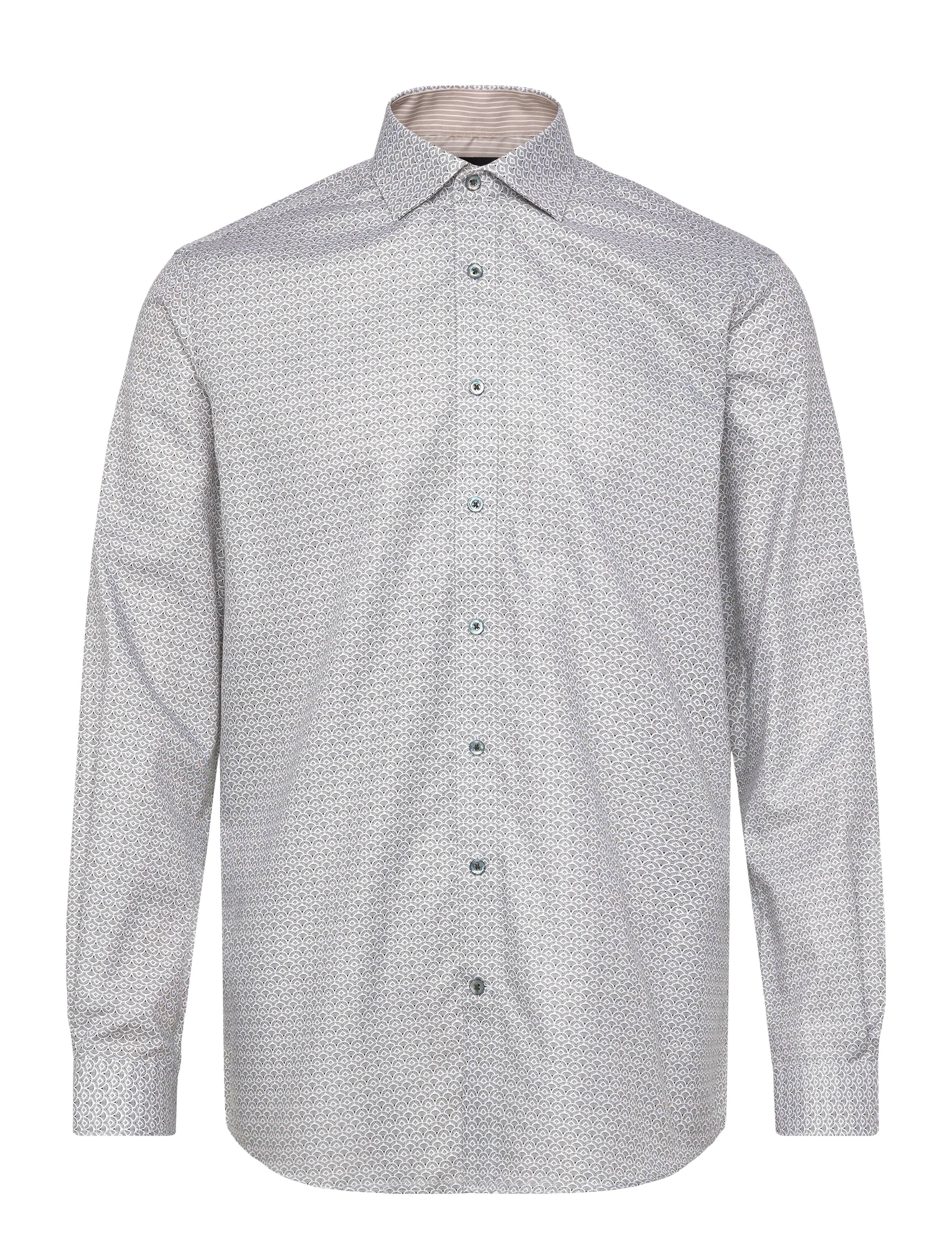 Lindbergh Black AOP twill shirt L/S - Neuheiten - ARMY / beige