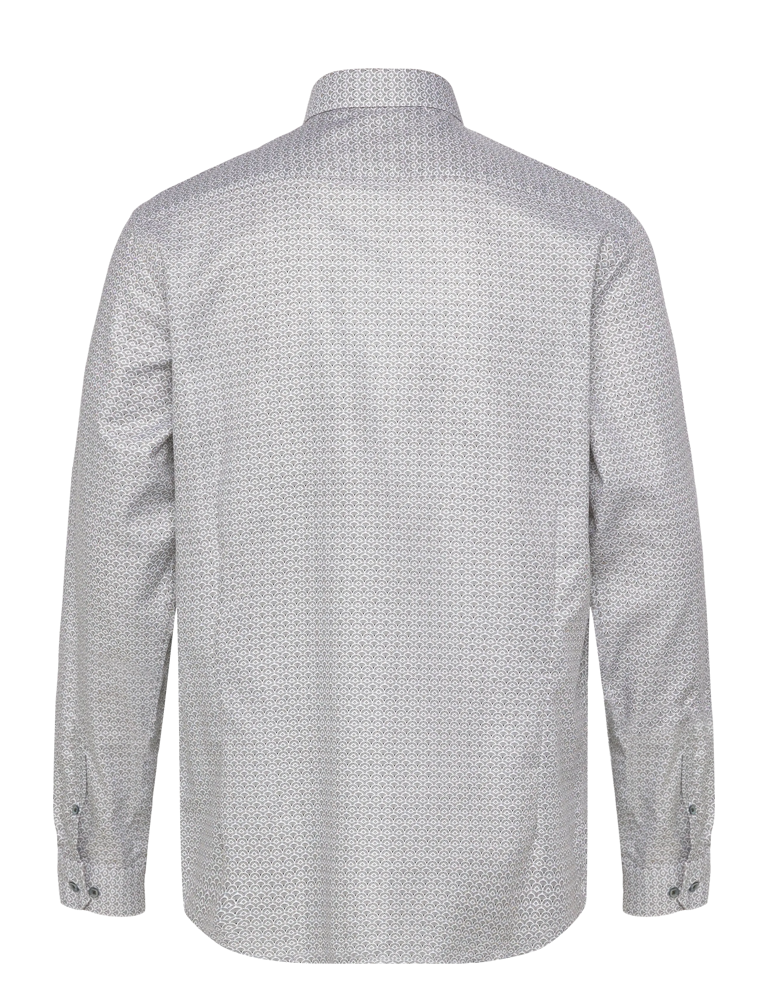 Lindbergh Black - AOP twill shirt L/S - mønstrede skjorter - army - 2