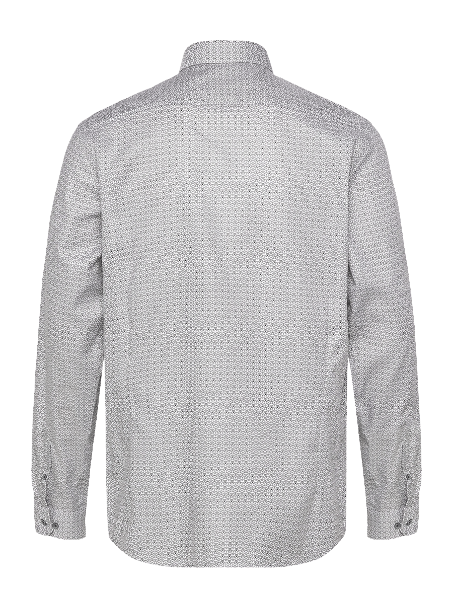 Lindbergh Black - AOP twill shirt L/S - mønstrede skjorter - army - 2