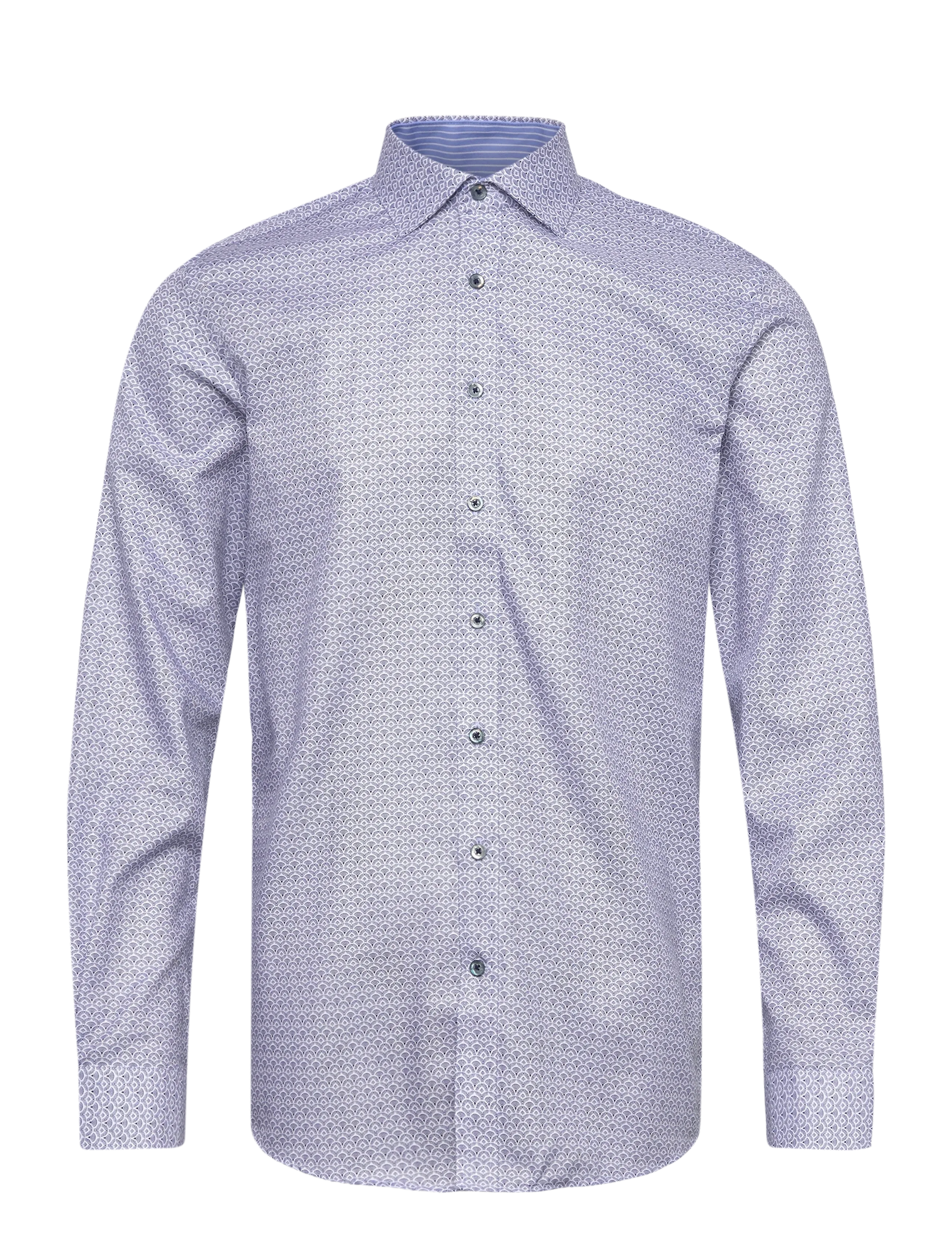 LINDBERGH Schwarz Aop Twill Shirt L/S Blau - XXL - Herren