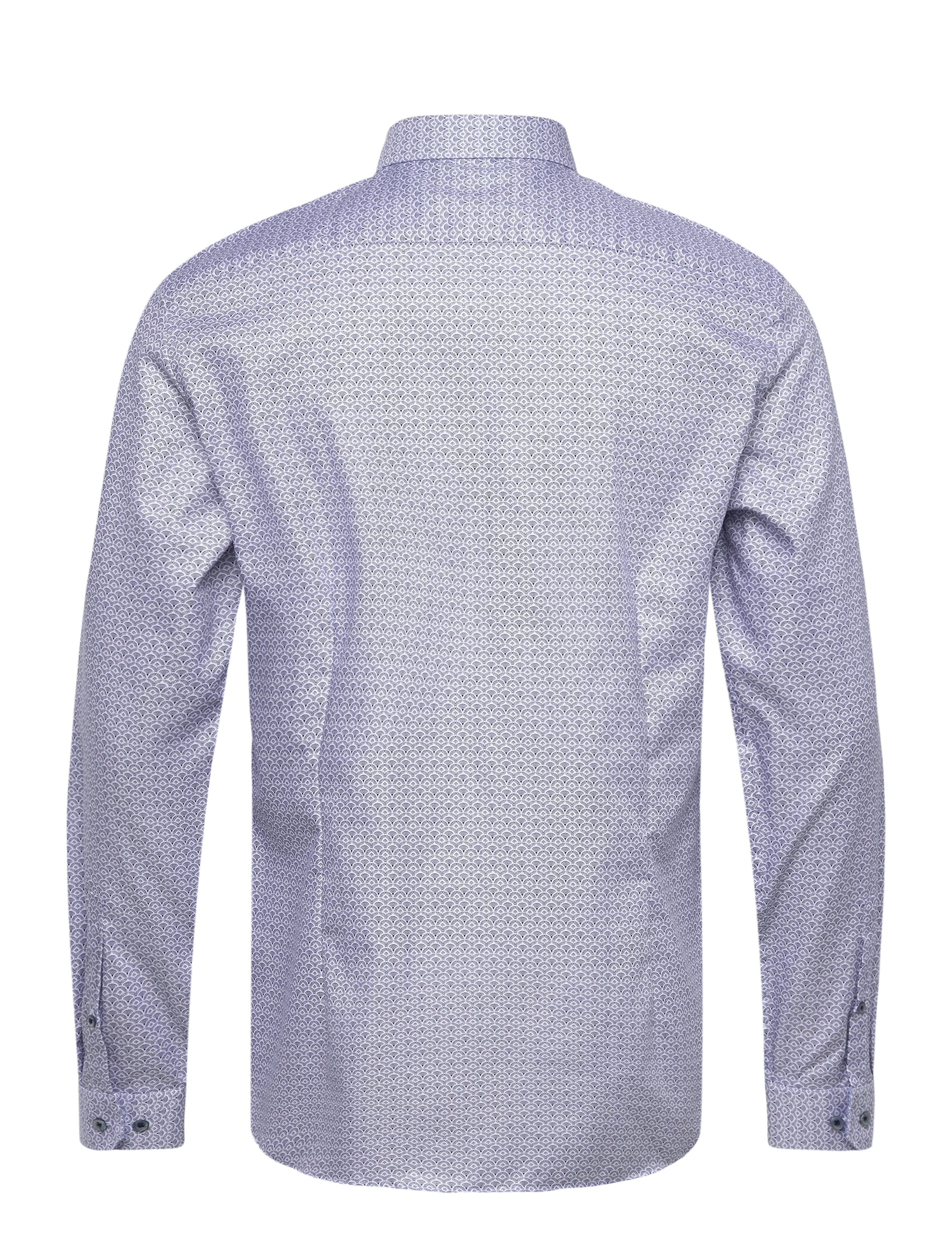 Lindbergh Black - AOP twill shirt L/S - mønstrede skjorter - blue - 2