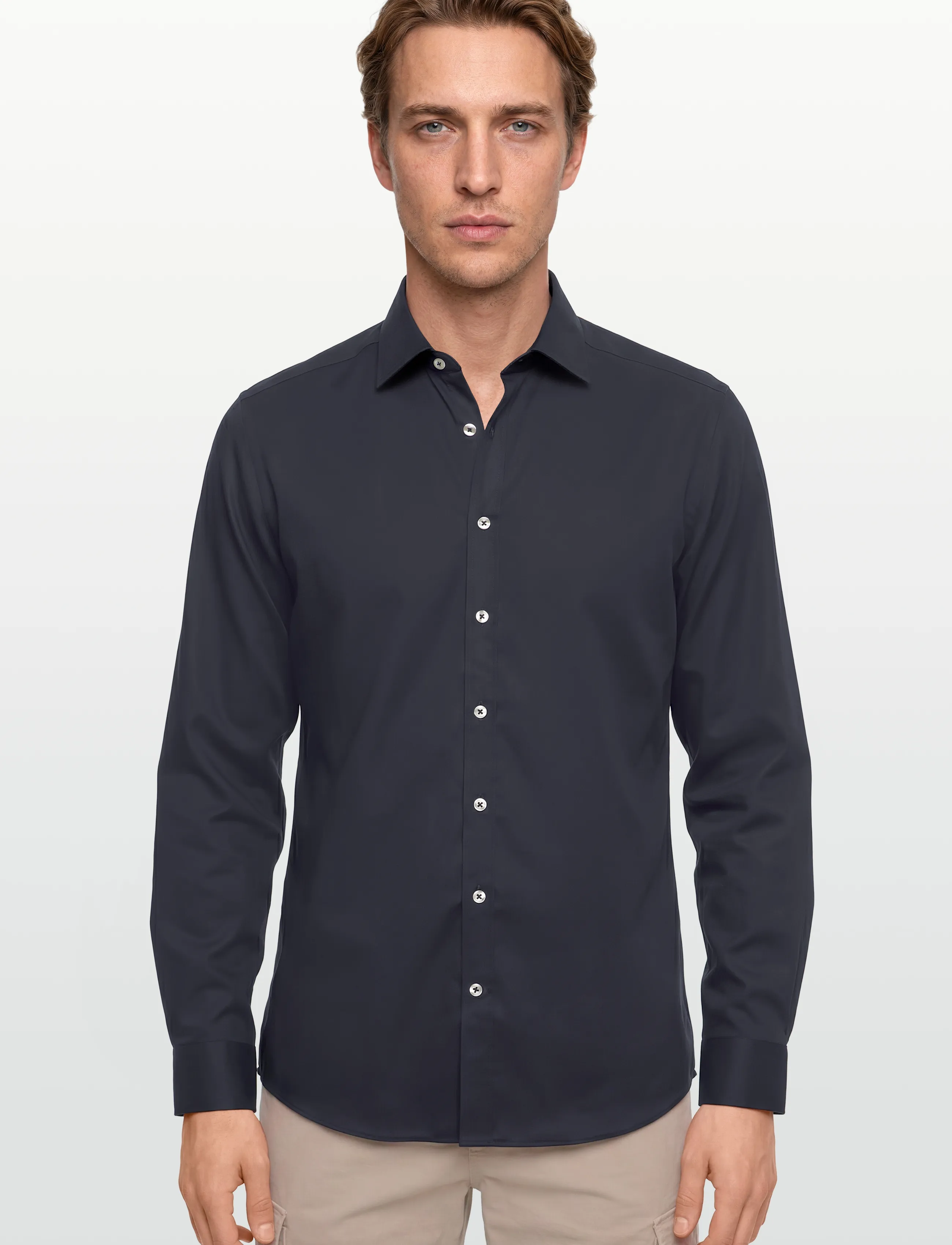 Lindbergh Black - Technical concealer shirt L/S - business shirts - dk navy - 3