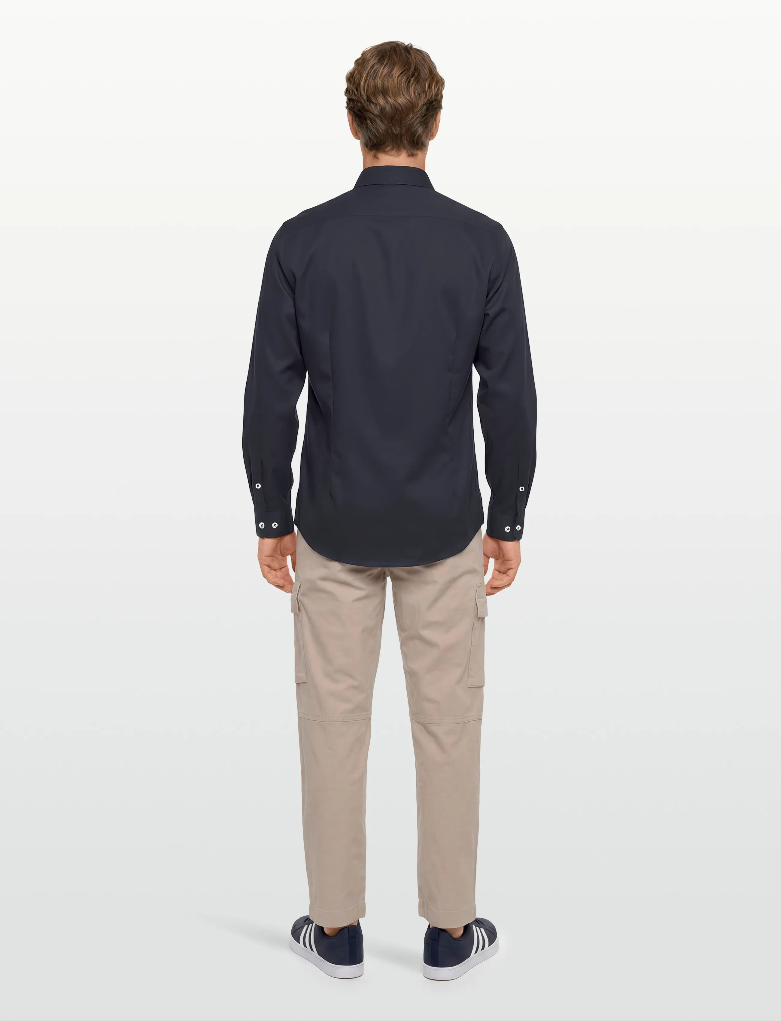 Lindbergh Black - Technical concealer shirt L/S - business shirts - dk navy - 4