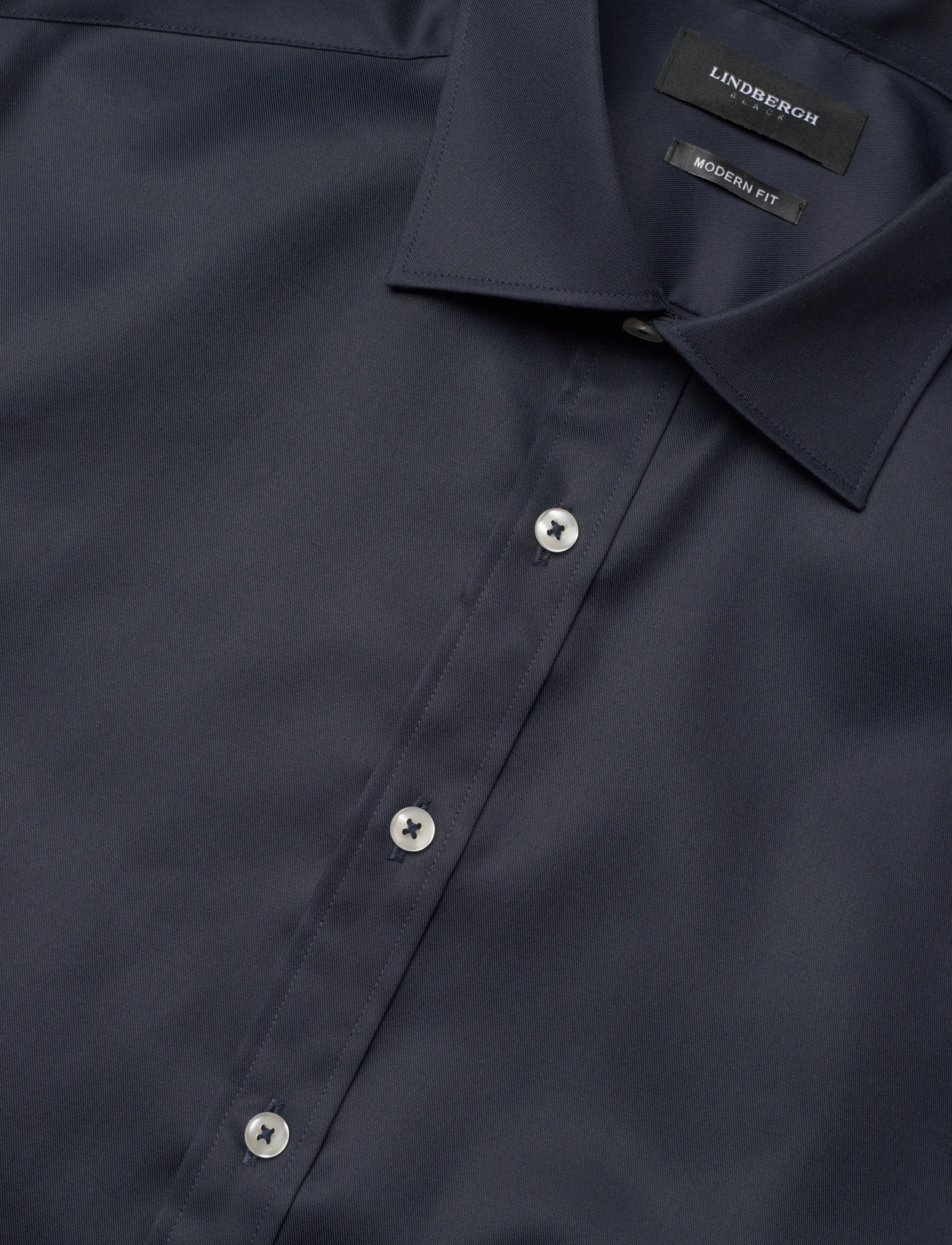 Lindbergh Black - Technical concealer shirt L/S - formal shirts - dk navy - 3