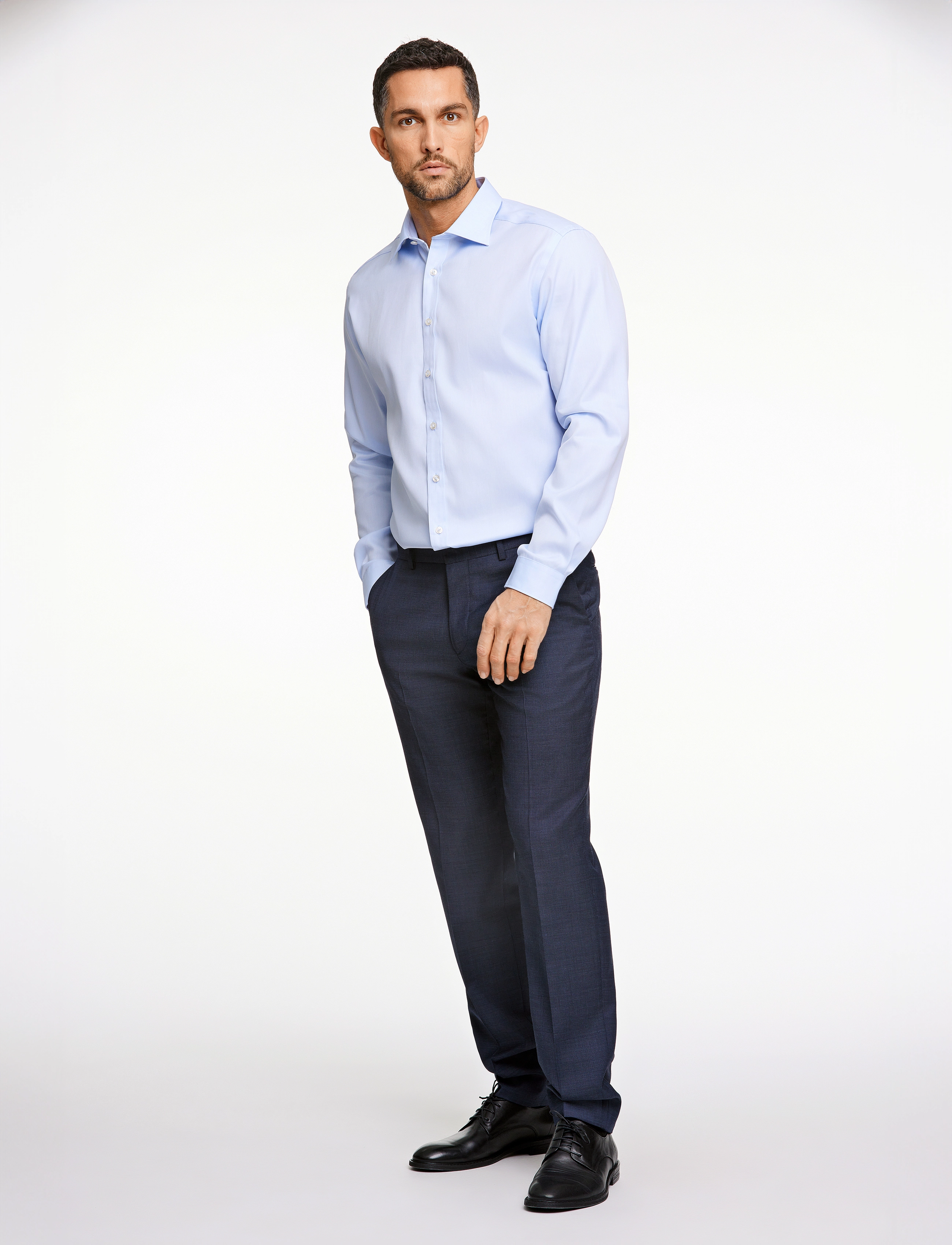 Lindbergh Black - Technical concealer shirt L/S - formelle skjorter - light blue - 4