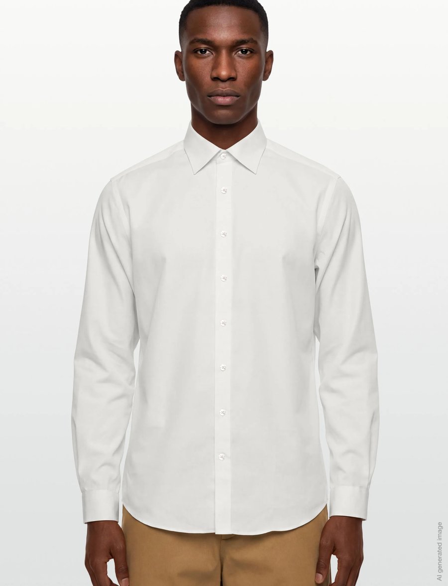 Lindbergh Black - Technical concealer shirt L/S - kostymskjortor - off white - 3