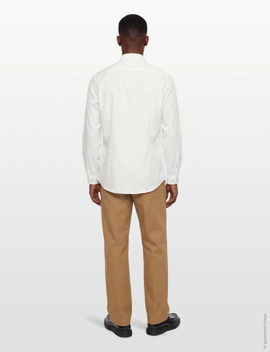 Lindbergh Black - Technical concealer shirt L/S - kostymskjortor - off white - 4