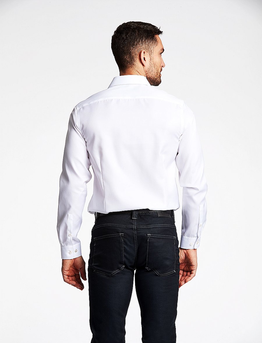 Lindbergh Black - Technical concealer shirt L/S - pidulikud särgid - white - 3