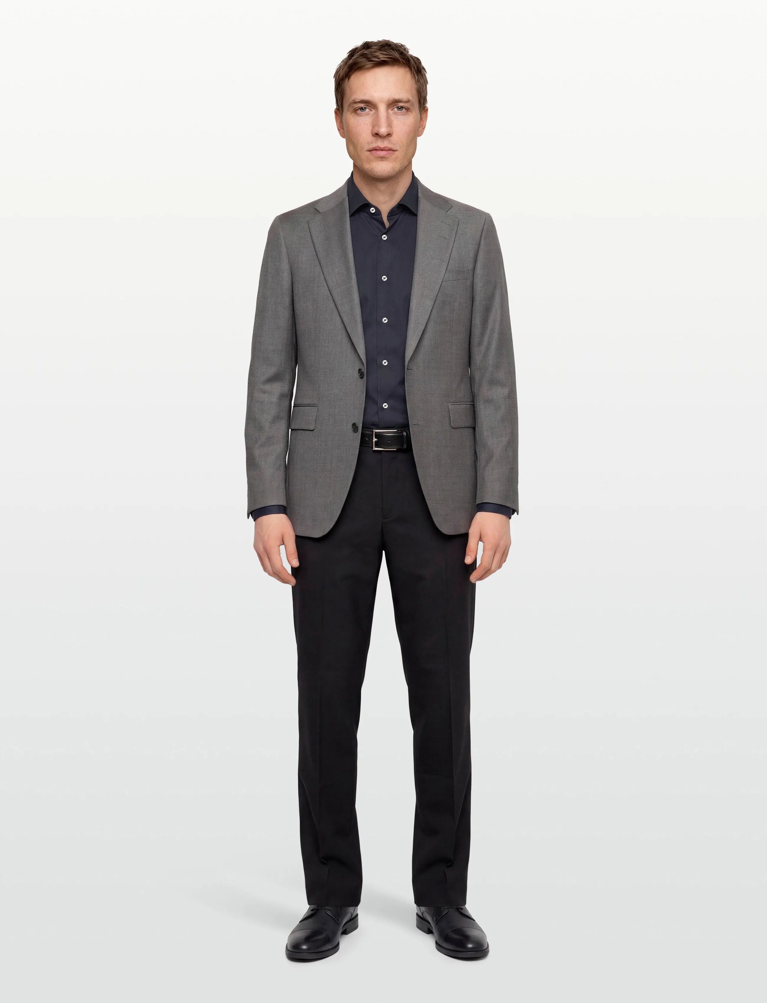 Lindbergh Black Technical concealer shirt L/S - Skjortor - DK NAVY / navy