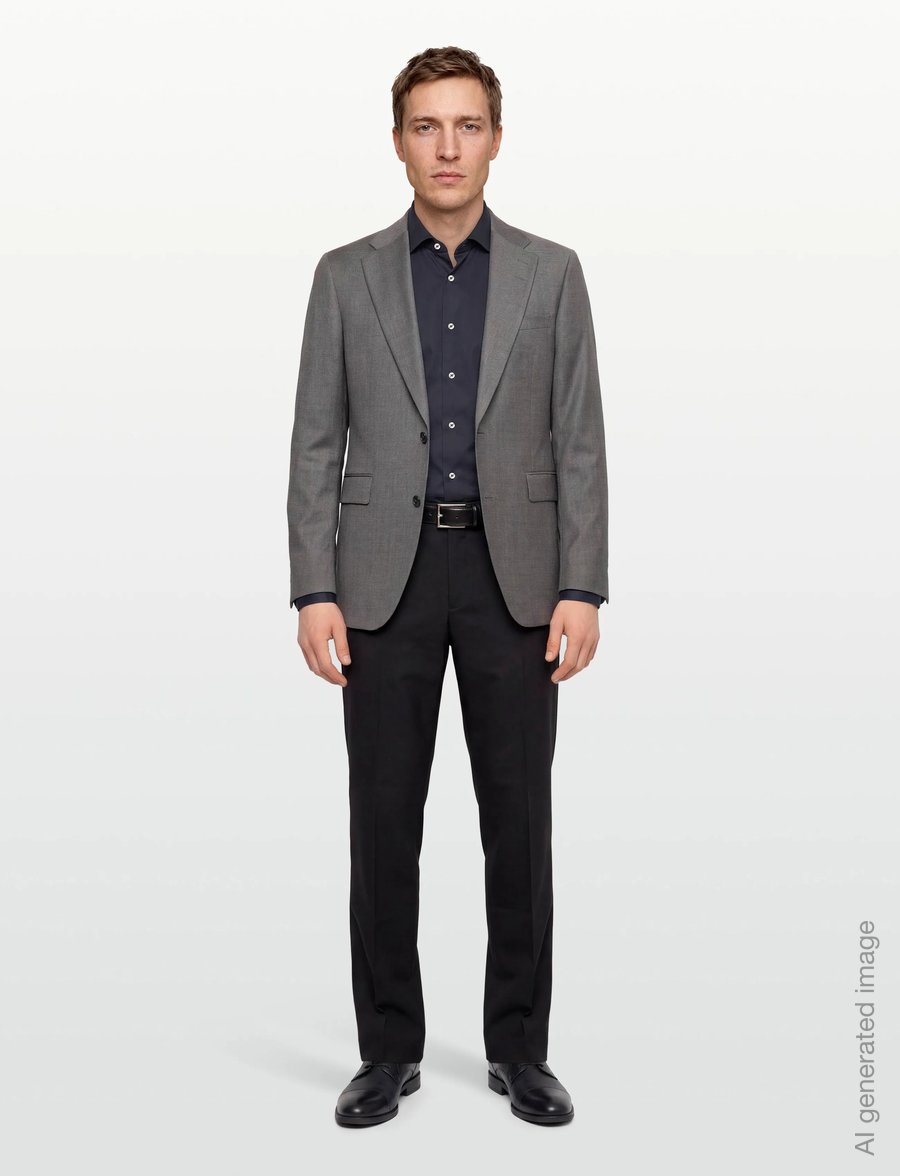 Lindbergh Black - Technical concealer shirt L/S - formal shirts - dk navy - 0