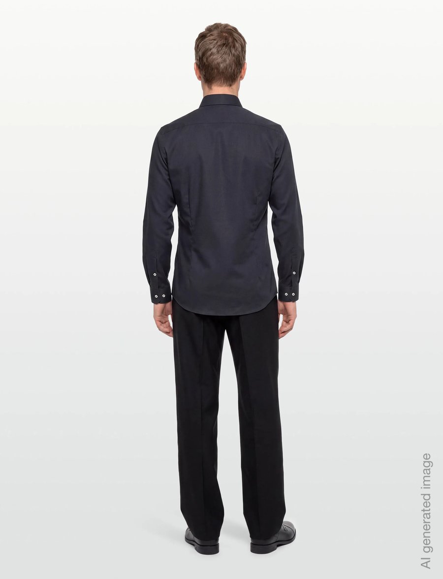 Lindbergh Black - Technical concealer shirt L/S - formal shirts - dk navy - 4