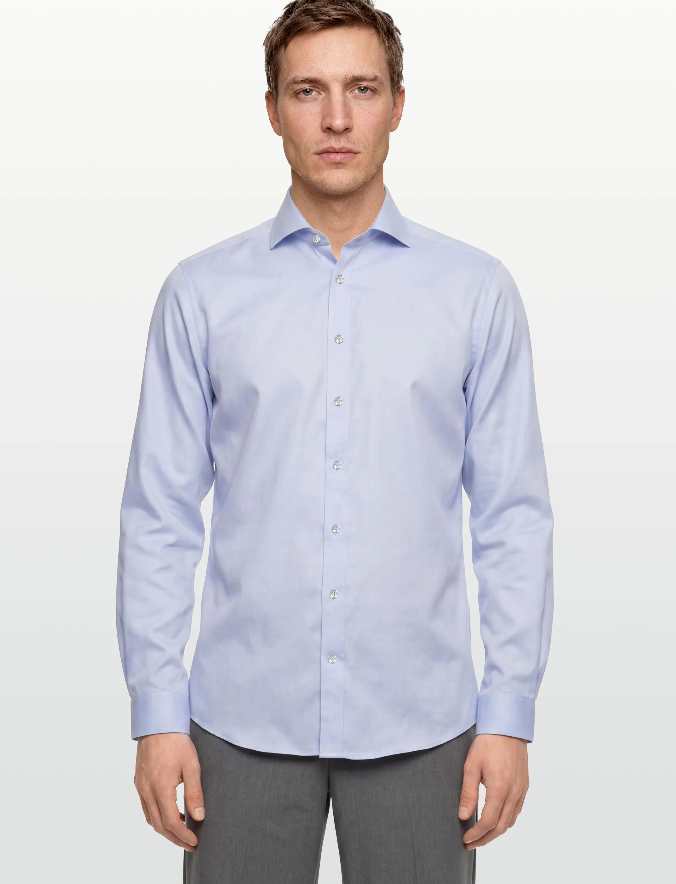 Lindbergh Black - Technical concealer shirt L/S - basic shirts - light blue - 3