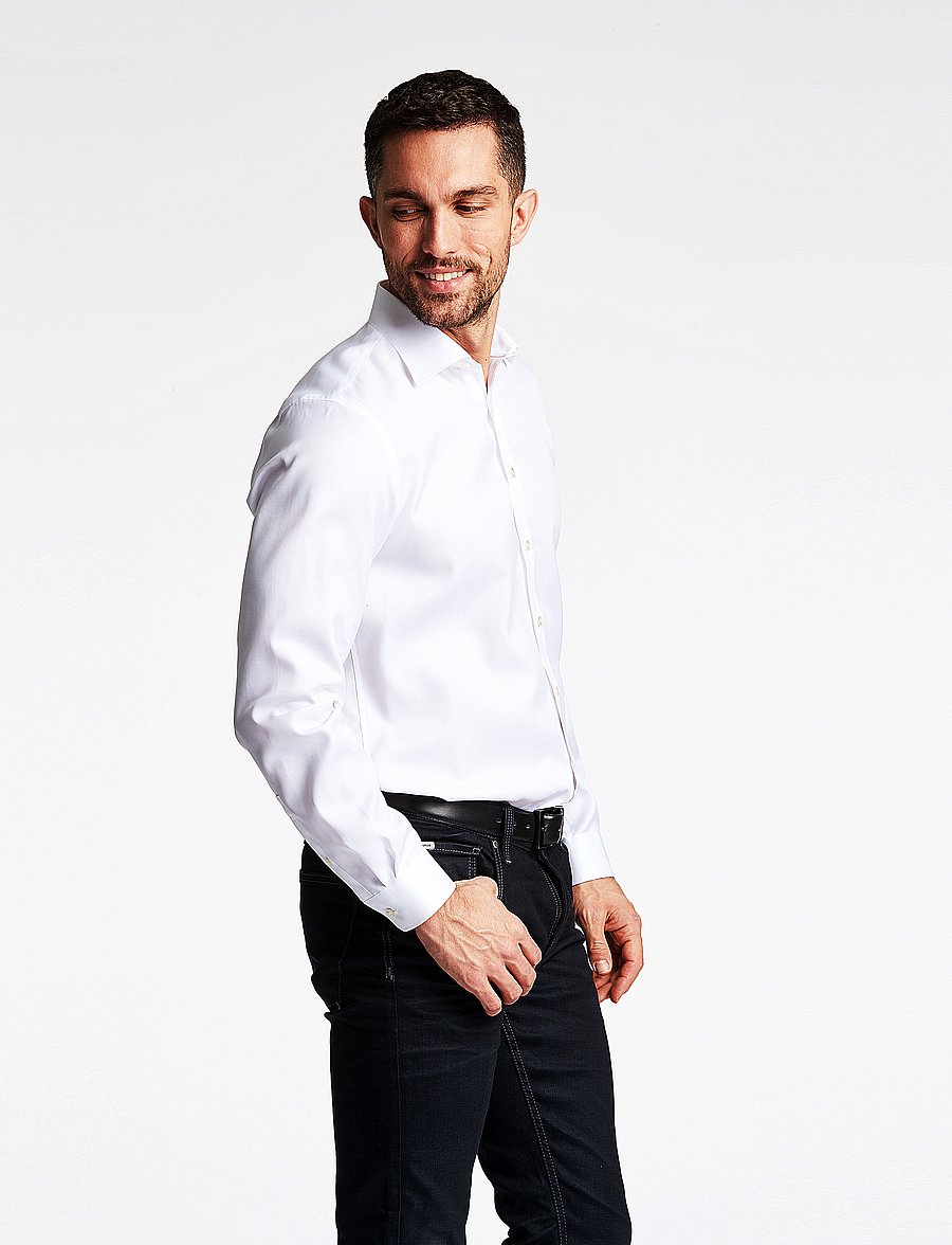 Lindbergh Black - Technical concealer shirt L/S - pidulikud särgid - white - 0