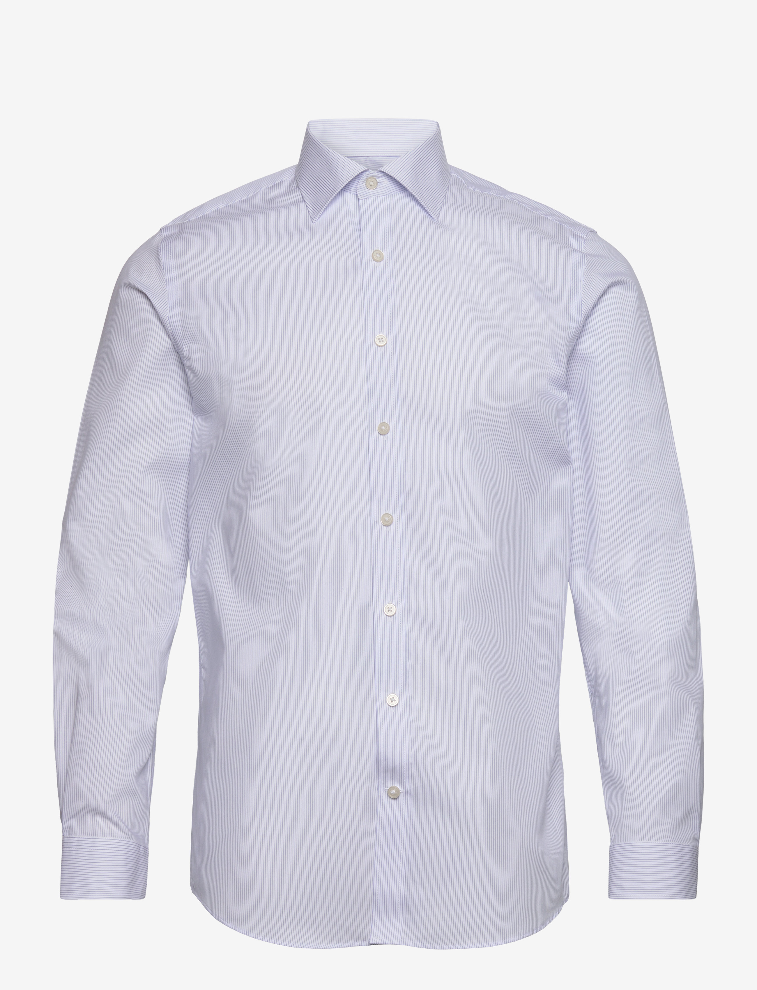 Lindbergh Black Technical striped shirt L/S - Lindbergh Black - WHITE / blue
