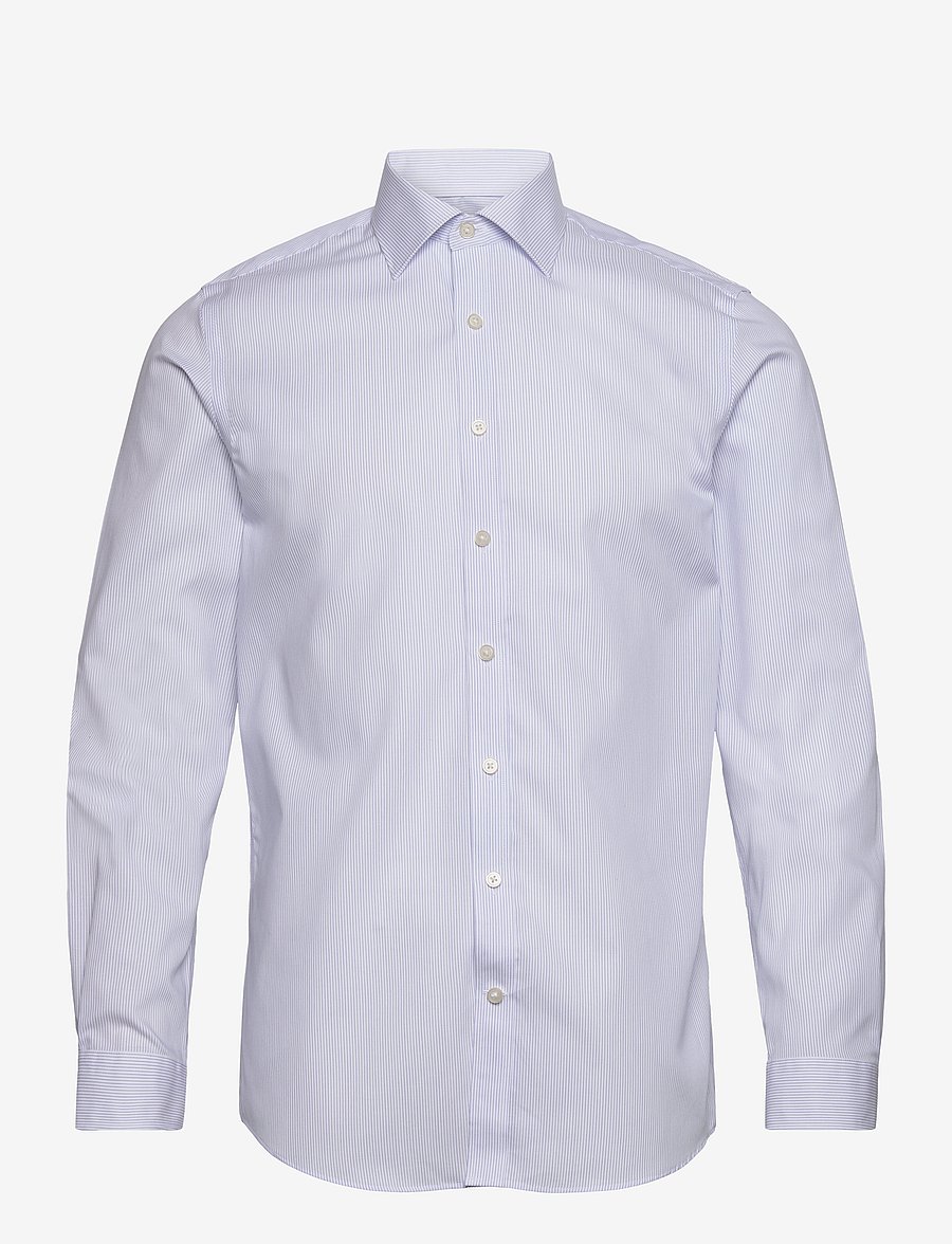 Lindbergh Black - Technical striped shirt L/S - pidulikud särgid - white - 1