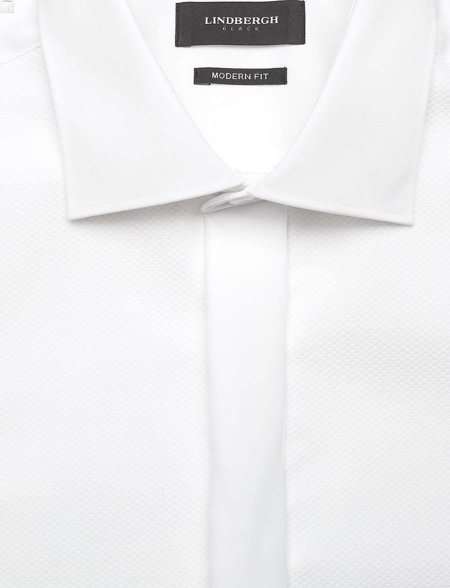 Lindbergh Black - Technical :Tuxedo modern fit shirt, WF LS - anzugshemd - white - 2