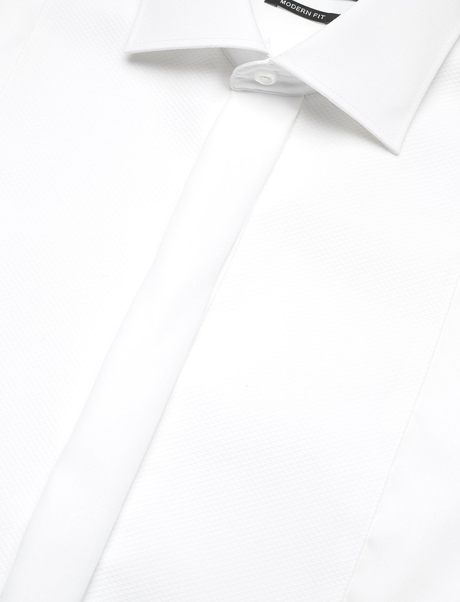Lindbergh Black - Technical :Tuxedo modern fit shirt, WF LS - anzugshemd - white - 3