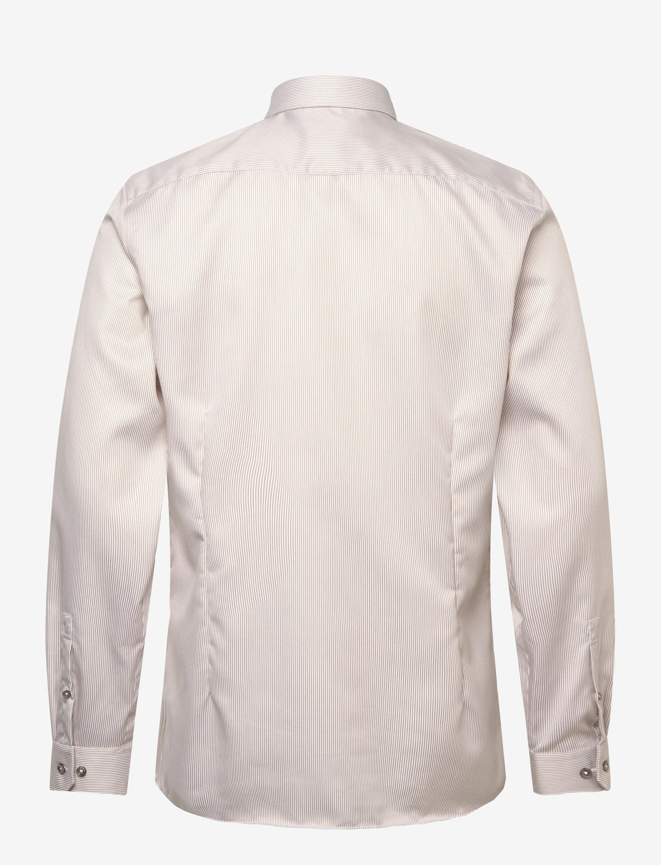 Lindbergh Black - Technical stripe shirt L/S - stribede skjorter - lt sand - 2