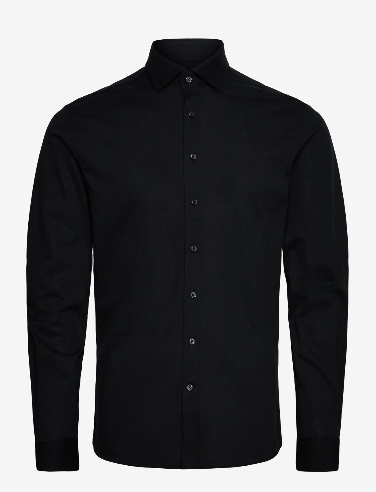 Lindbergh Black - Piqué knitted shirt L/S - formelle skjorter - black - 1