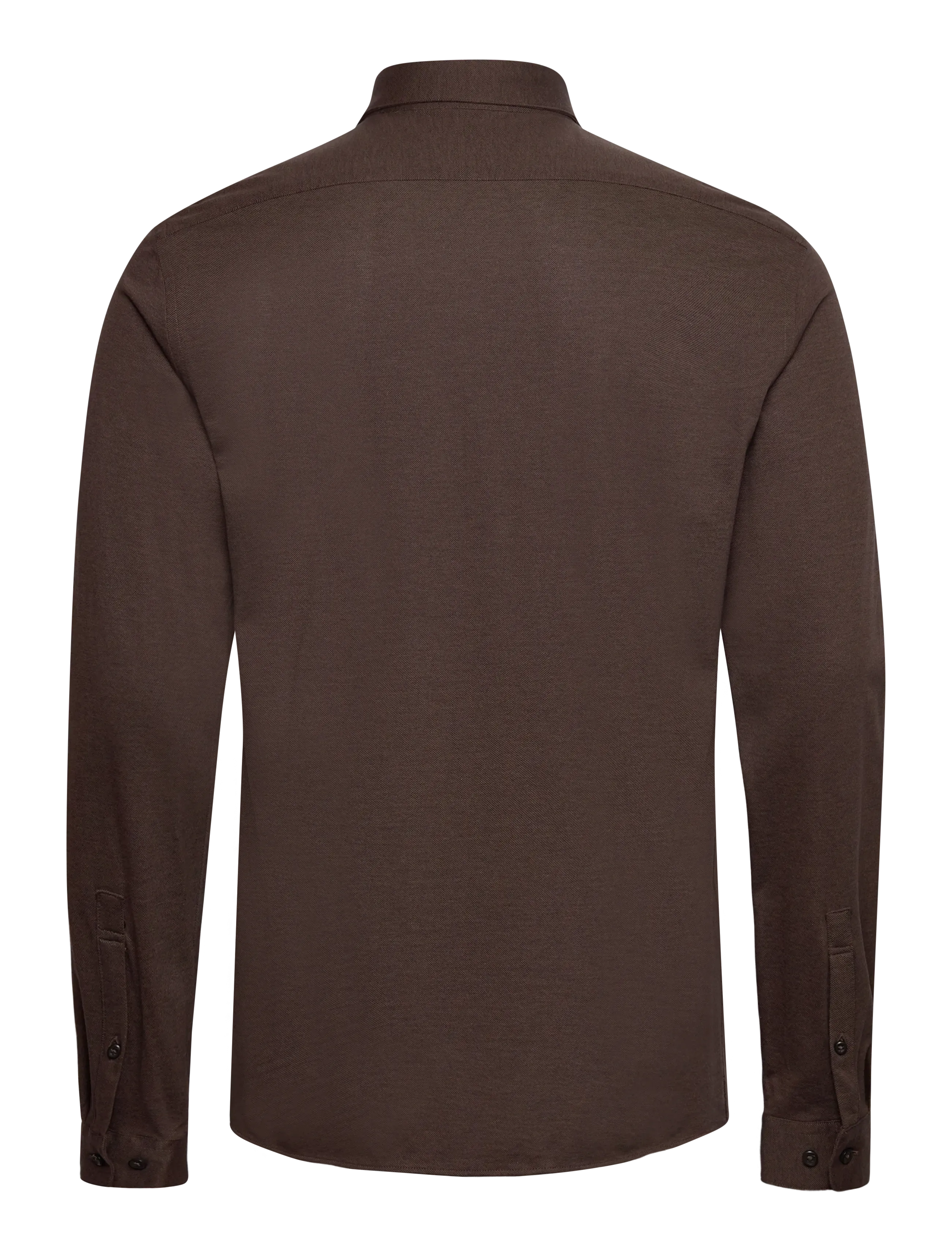 Lindbergh Black - Piqué knitted shirt L/S - formele overhemden - brown mel - 2