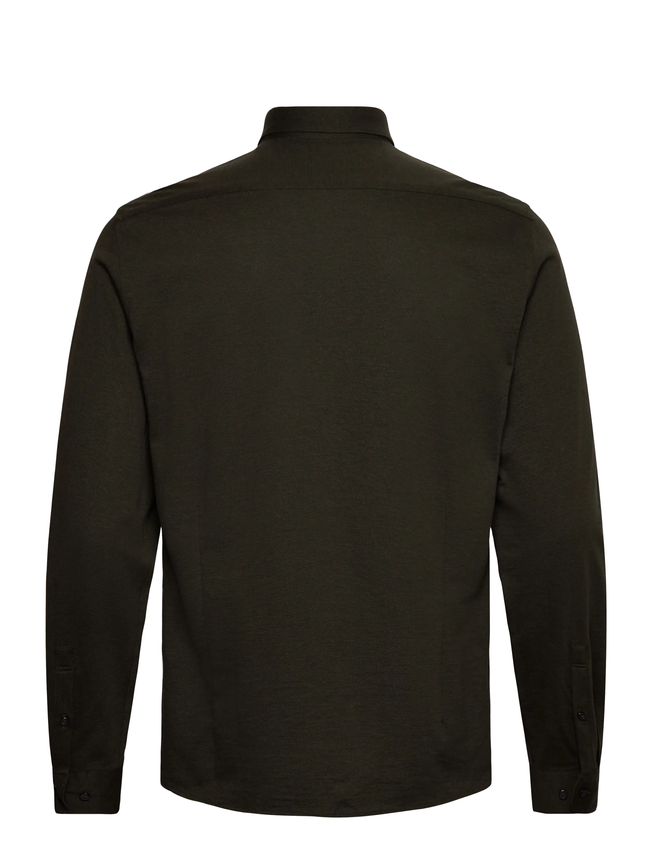 Lindbergh Black - Piqué knitted shirt L/S - formal shirts - dk army mel - 2
