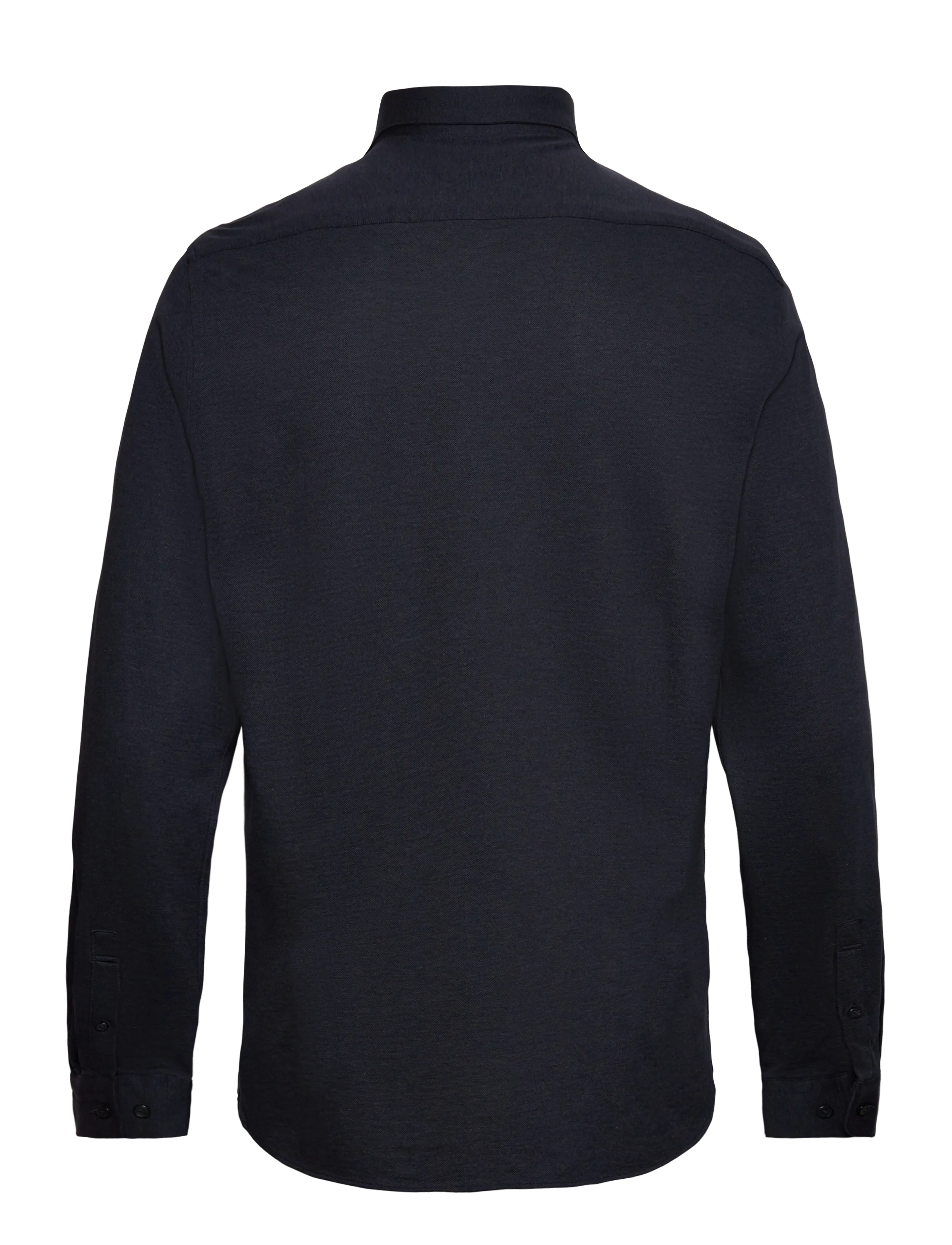 Lindbergh Black - Piqué knitted shirt L/S - formelle hemden - dk blue mel - 2