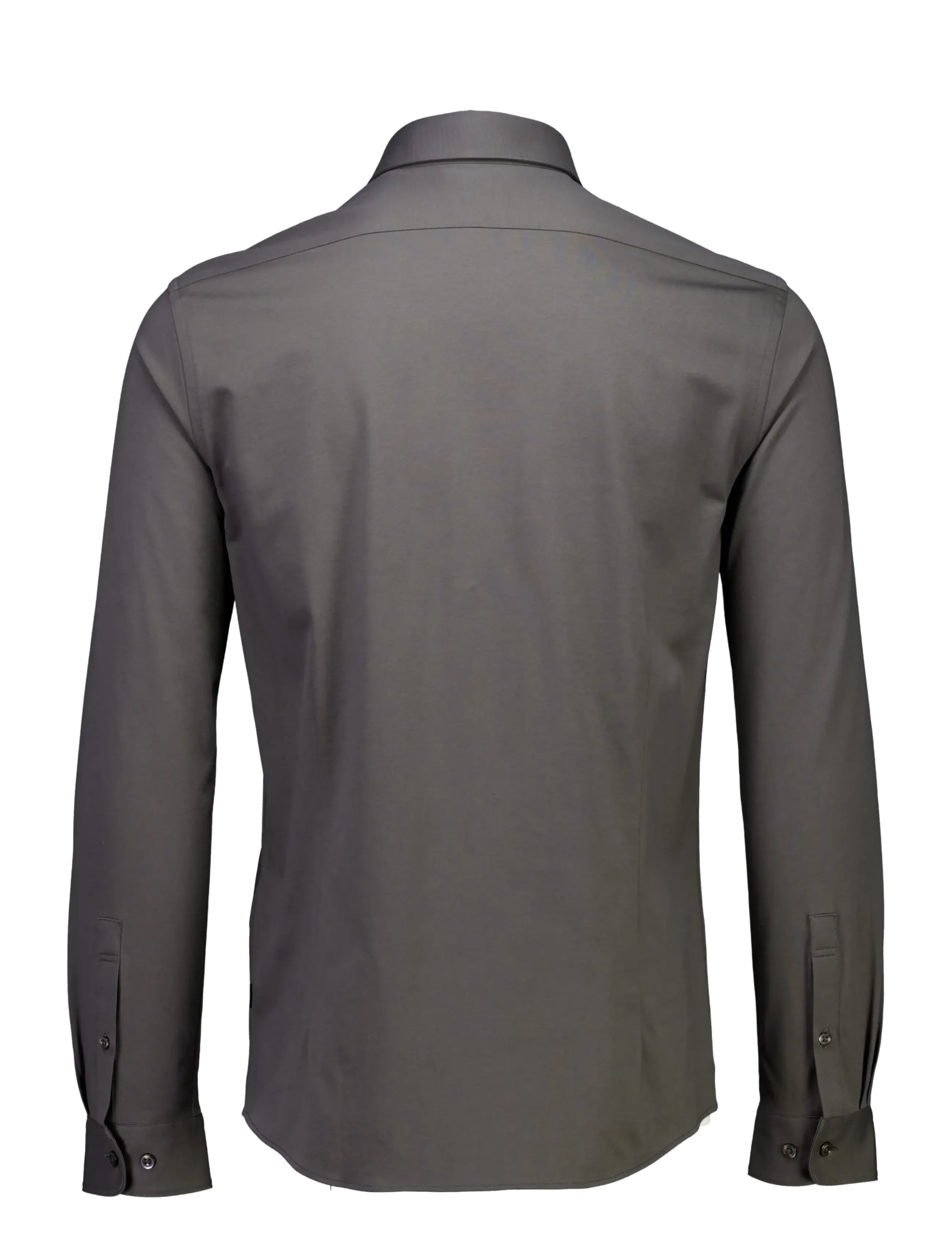 Lindbergh Black - Superflex knitted shirt L/S - casual shirts - dk army - 2