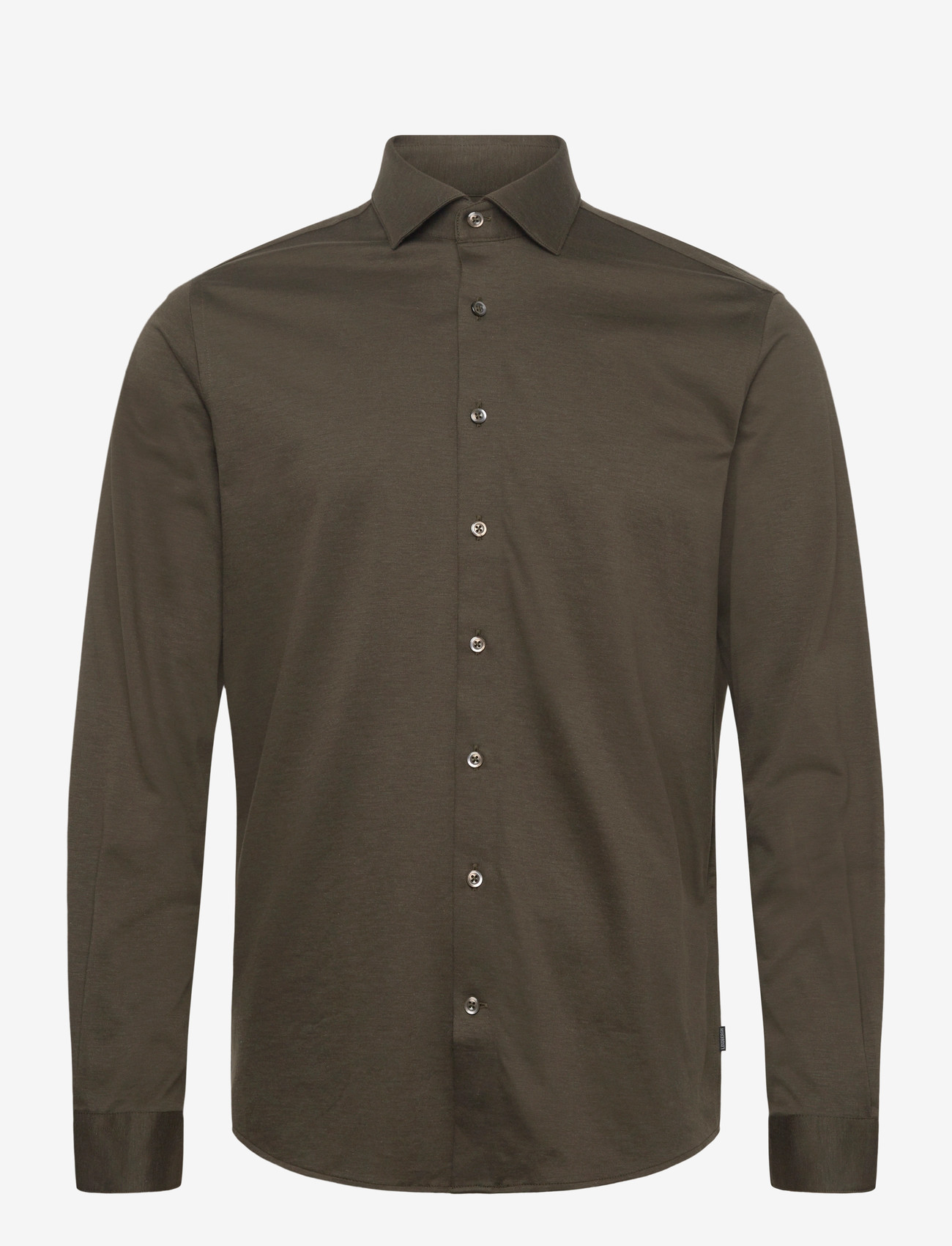 Lindbergh Black - Superflex knitted shirt L/S - casual hemden - dk army mel - 0